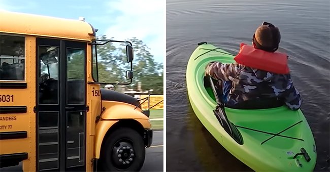 A young boy thought of a clever way to get to school amid the bus driver shortage, he kayaks across the Dillon Reservoir | Photo: Youtube/Inside Edition