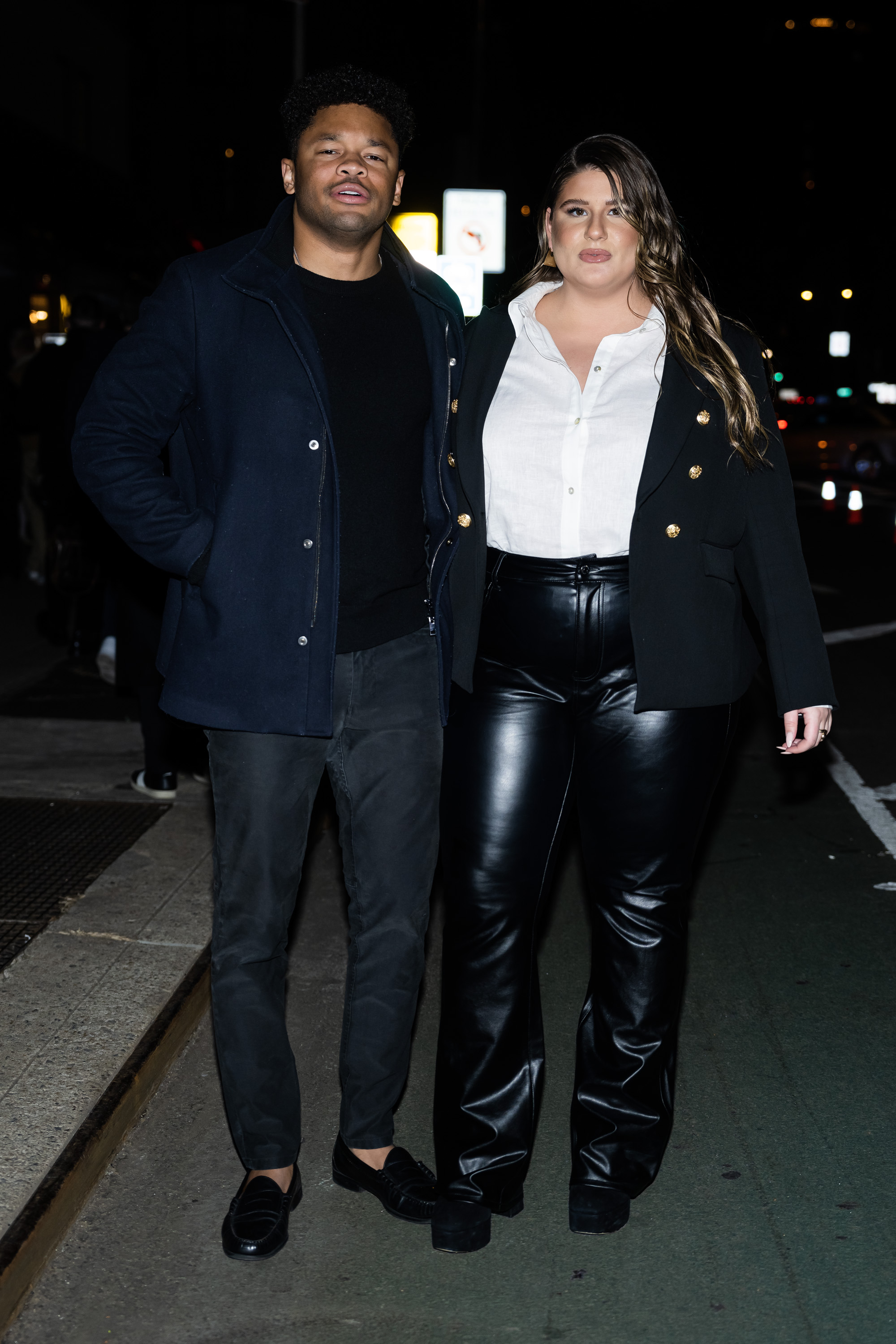 Remi Bader and her boyfriend at the Veronica Beard fashion show at Barney's Downtown in Chelsea on February 14, 2023, in New York City. | Source: Getty Images