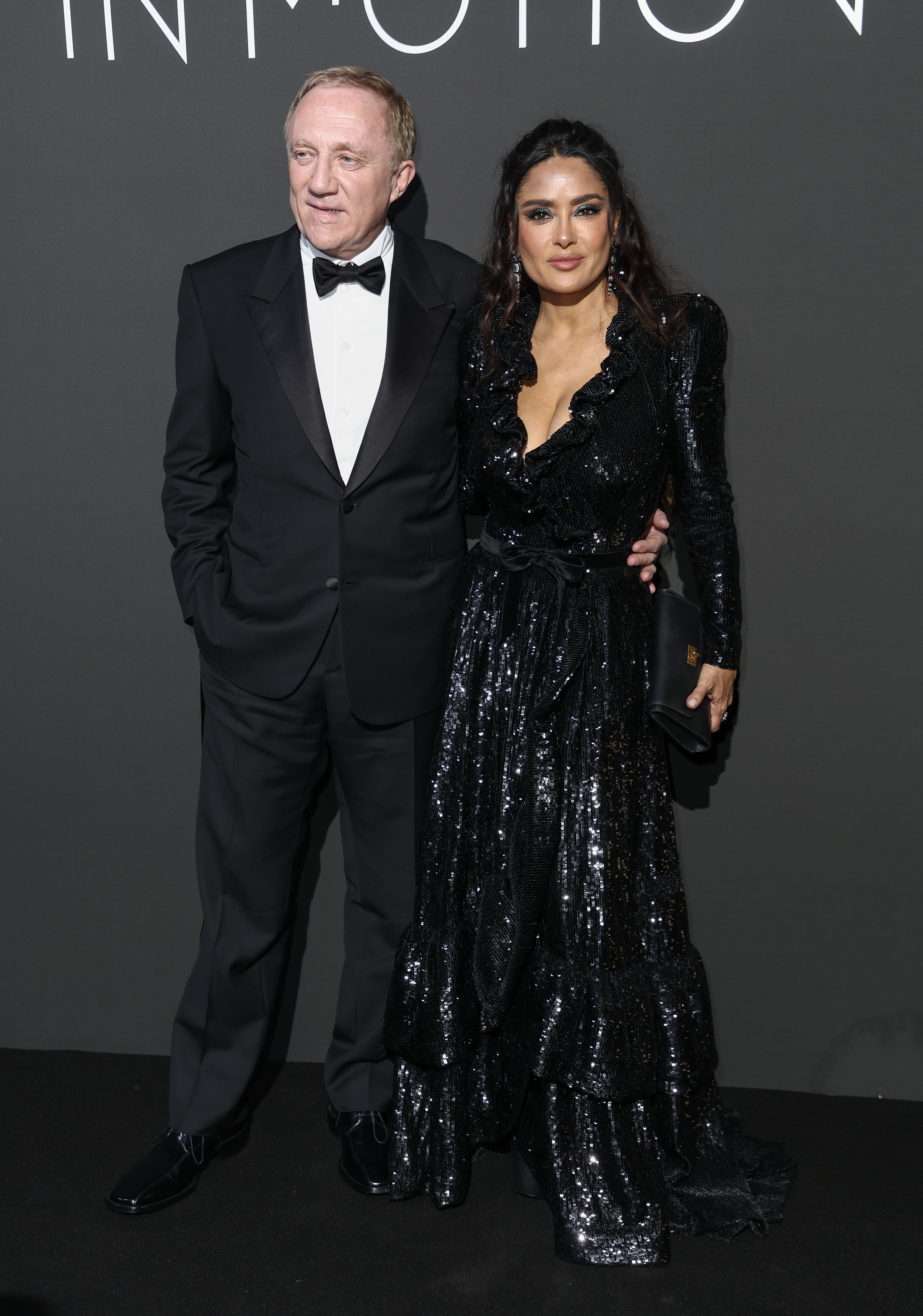 François-Henri Pinault and Salma Hayek at the 2023 "Kering Women in Motion Award" during the 76th annual Cannes film festival | Source: Getty Images