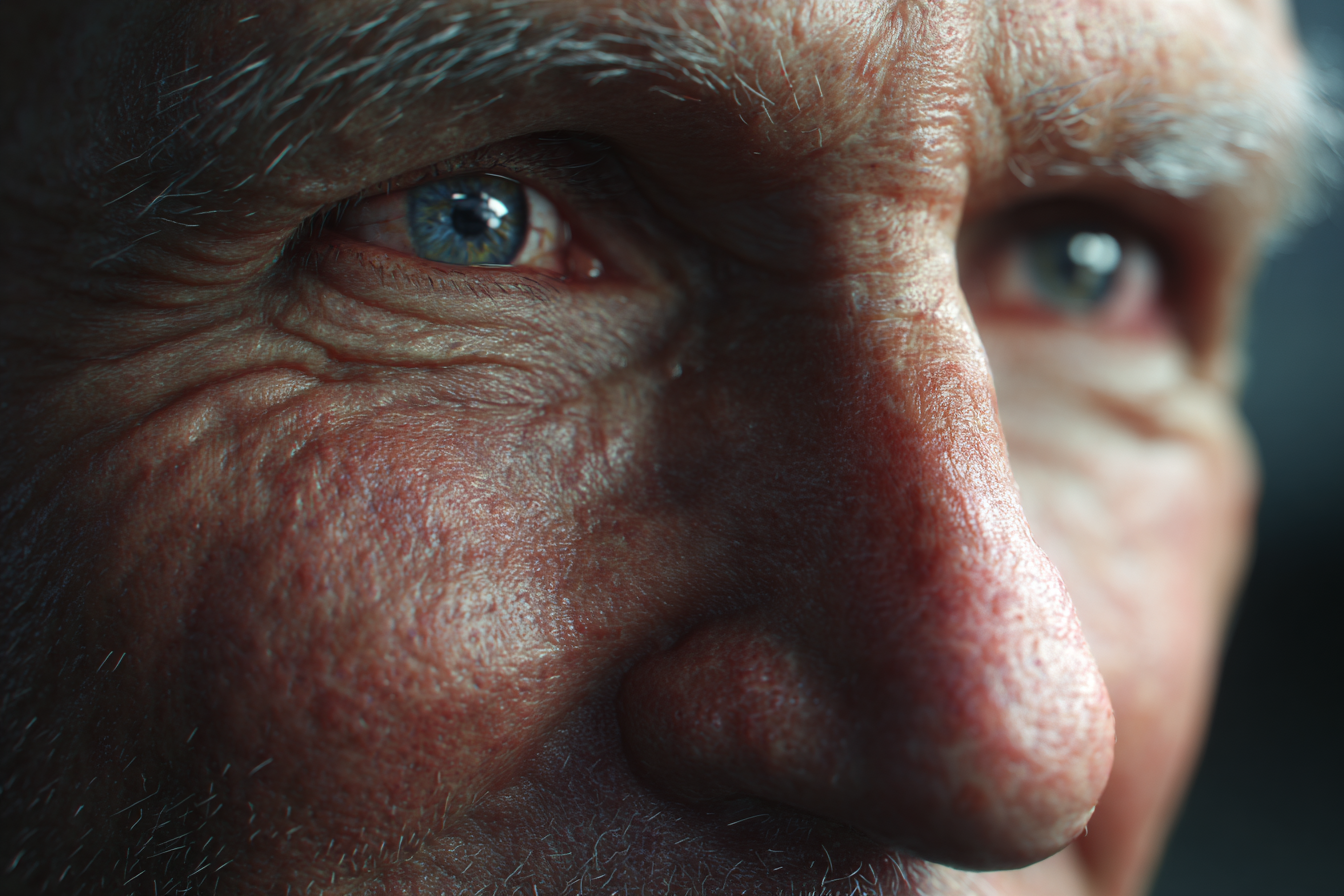 A close-up shot of an older man's face | Source: Midjourney