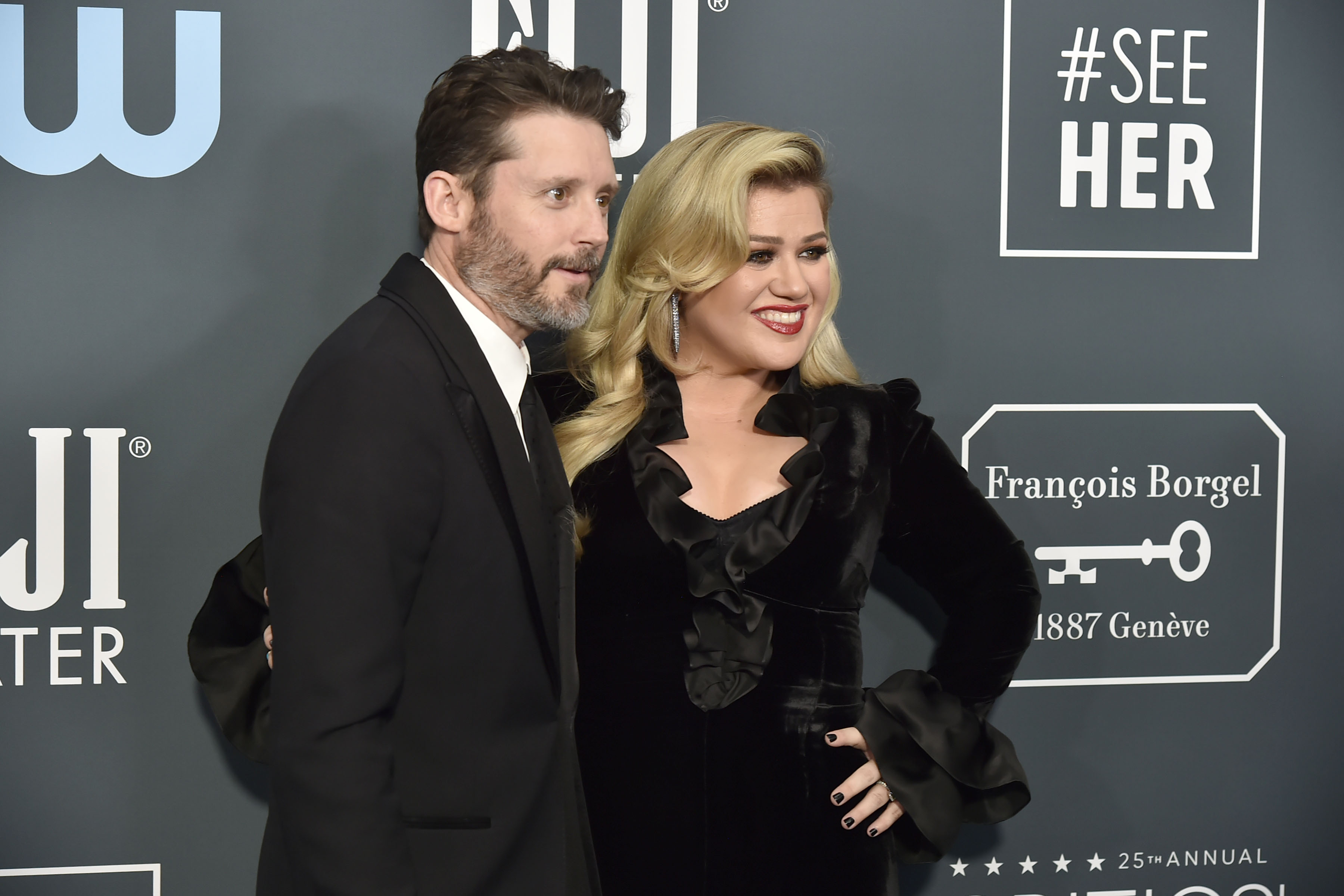 Brandon Blackstock and Kelly Clarkson during the 25th Annual Critics' Choice Awards at Barker Hangar on January 12, 2020, in Santa Monica, California | Source: Getty Images