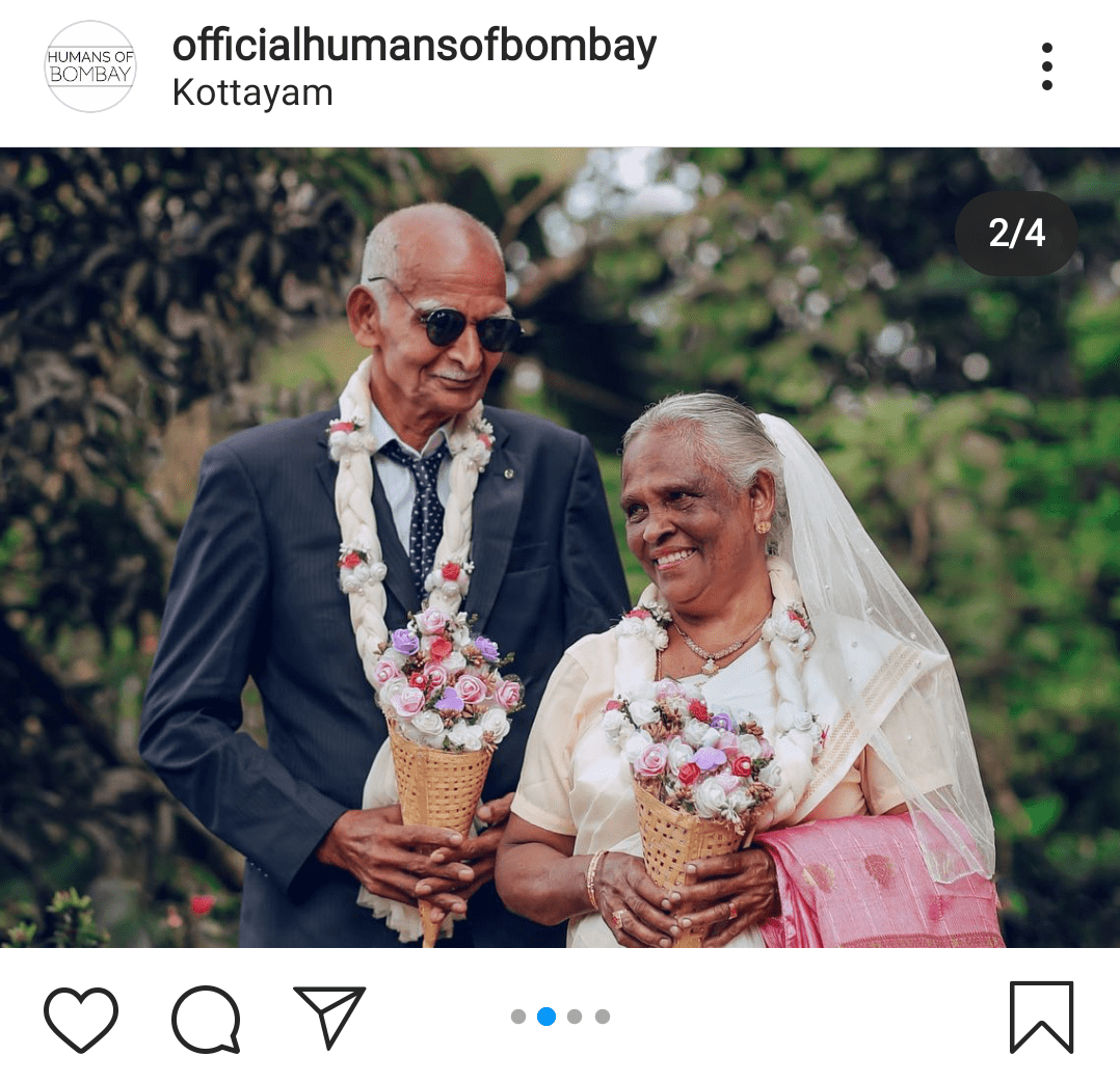 Chachan y su esposa en su sesión de fotos de 2020. | Foto: Instagram/officialhumansofbombay