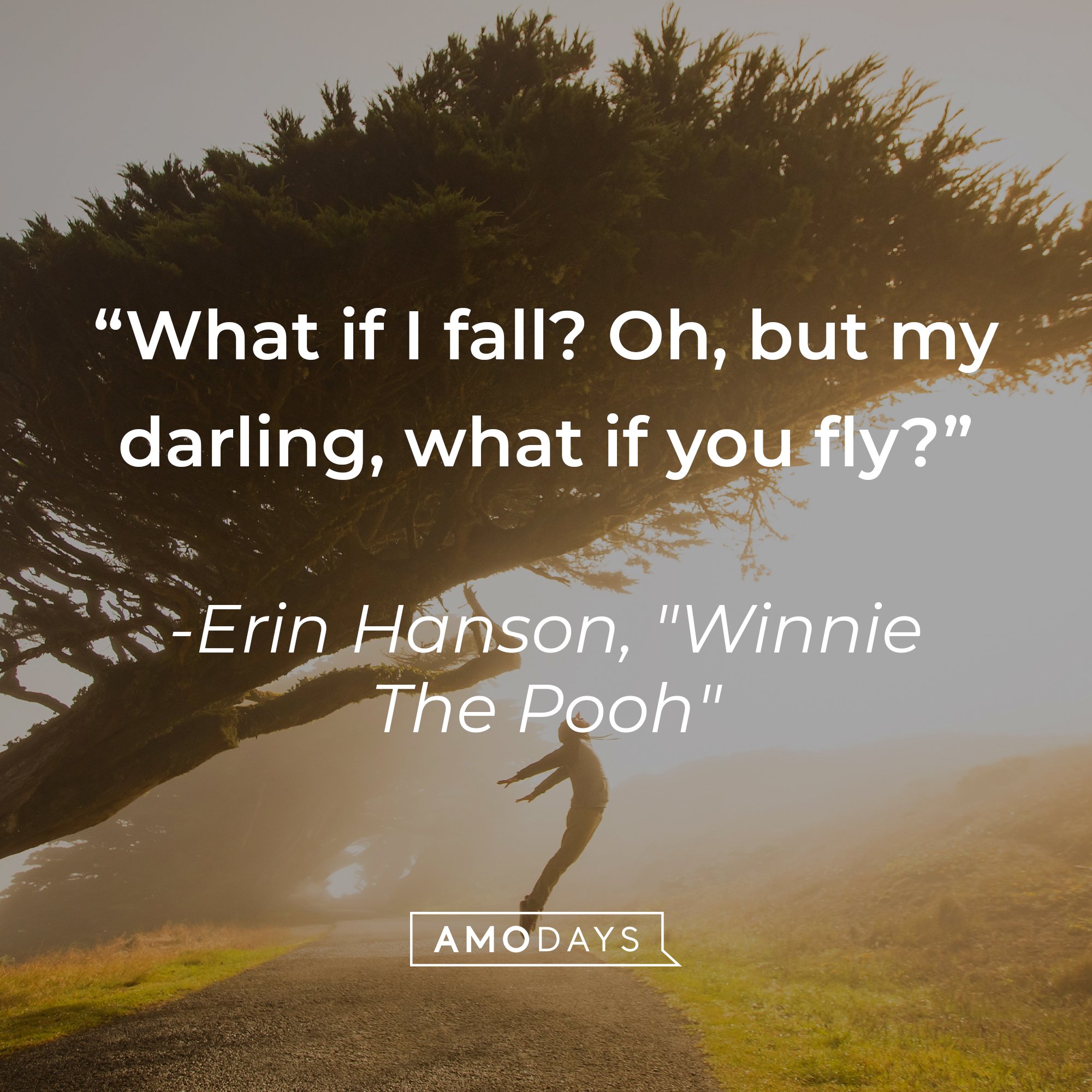 Erin Hanson's "Winnie the Pooh" quote: "What if I fall? Oh, but my darling, what if you fly?" | Image: AmoDays