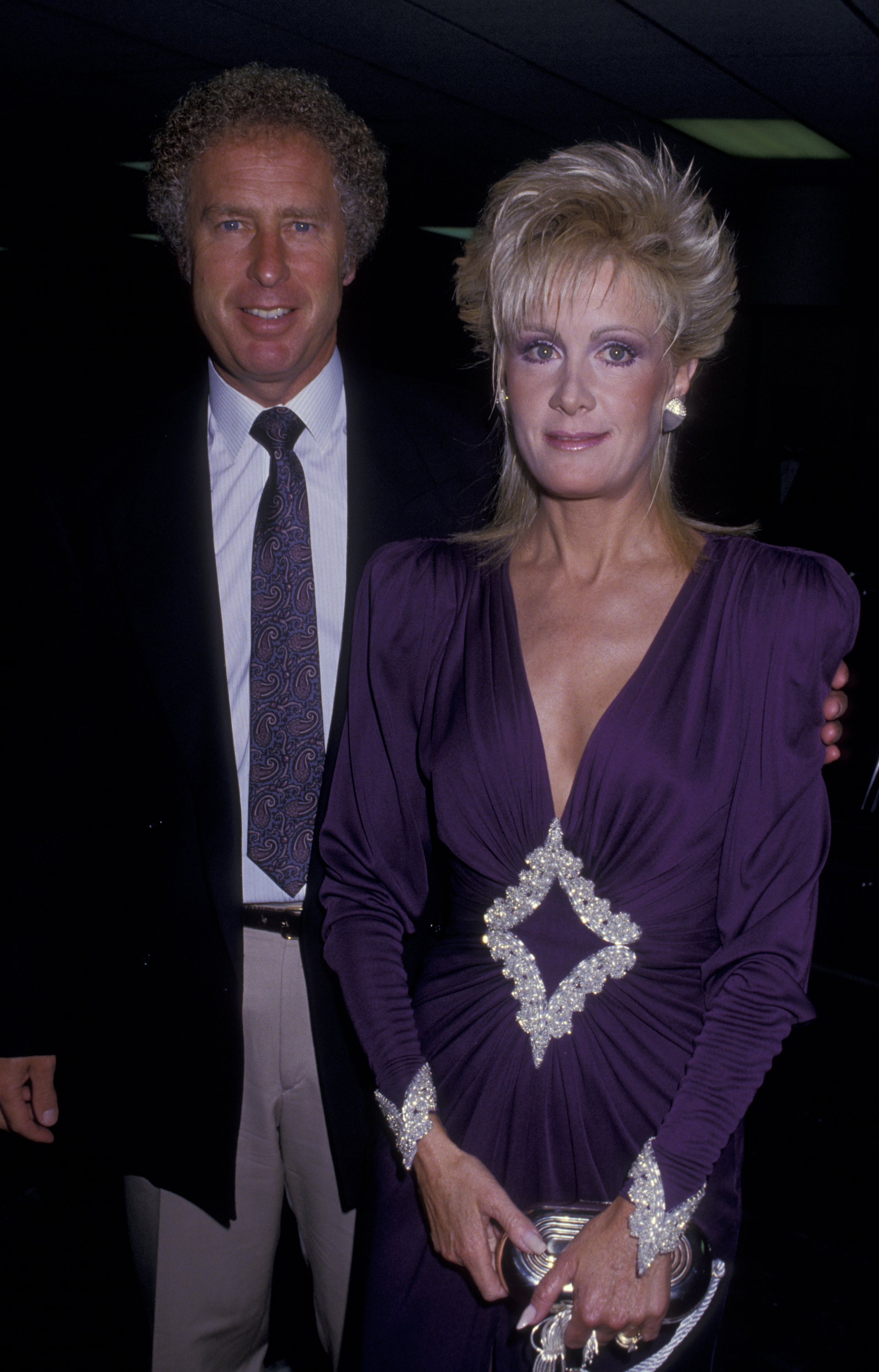 Joan Van Ark and John Marshall attend CBS TV Affiliates Party on May 20, 1987 at the Century Plaza Hotel in Century City, California. | Source: Getty Images