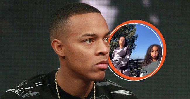 Rapper Bow Wow attends 106 & Park at BET studio on October 27, 2014 in New York City. Inset: Ex-girlfriend Joie Chavis and daughter Shai Moss dance | Photo: Getty Images Instagram / Joie Chavis