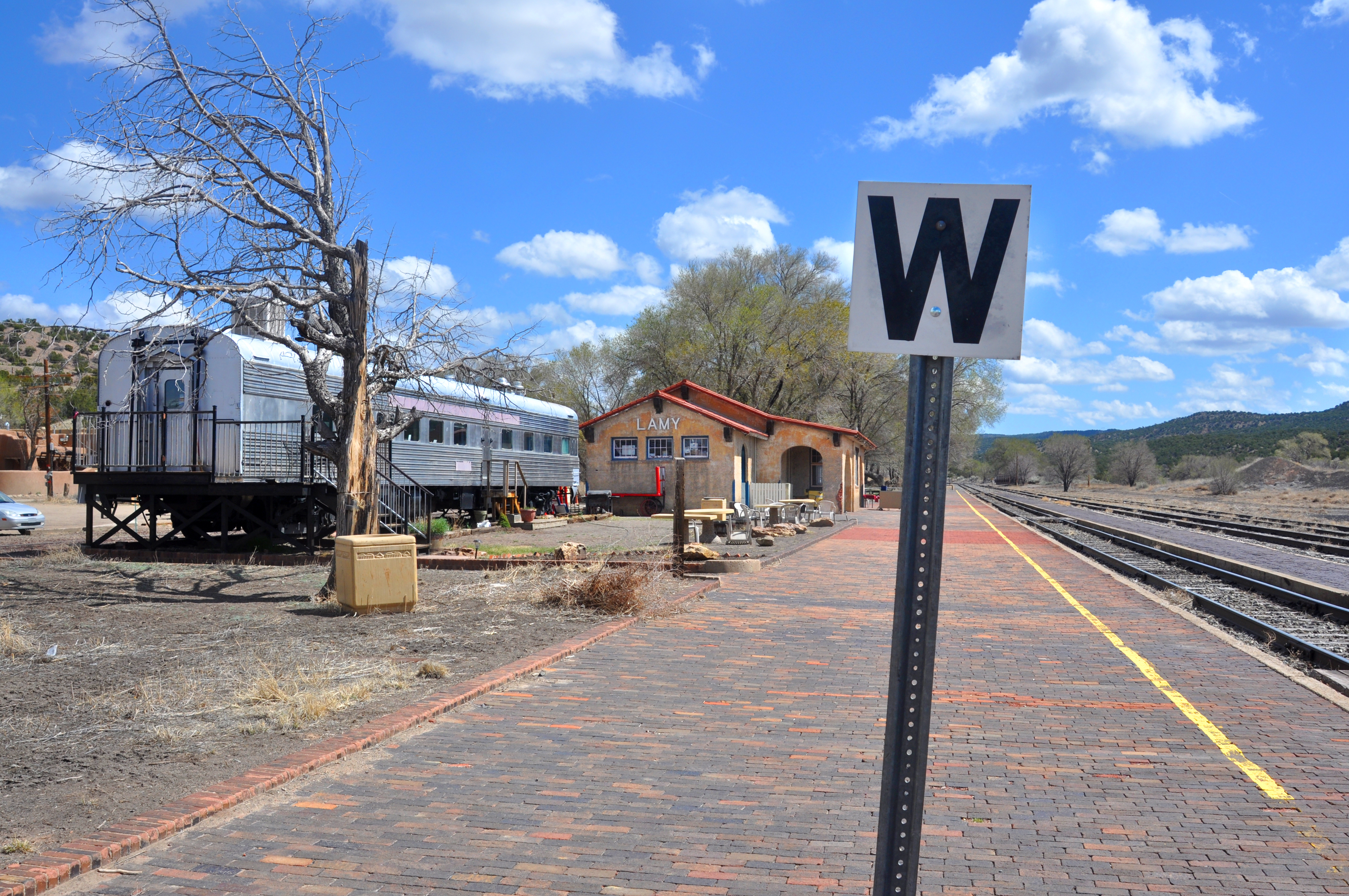 The historic train station in Lamy, New Mexico, serves as a daily stop for Amtrak's Southwest Chief which runs between Los Angeles and Chicago. | Source: Getty Images