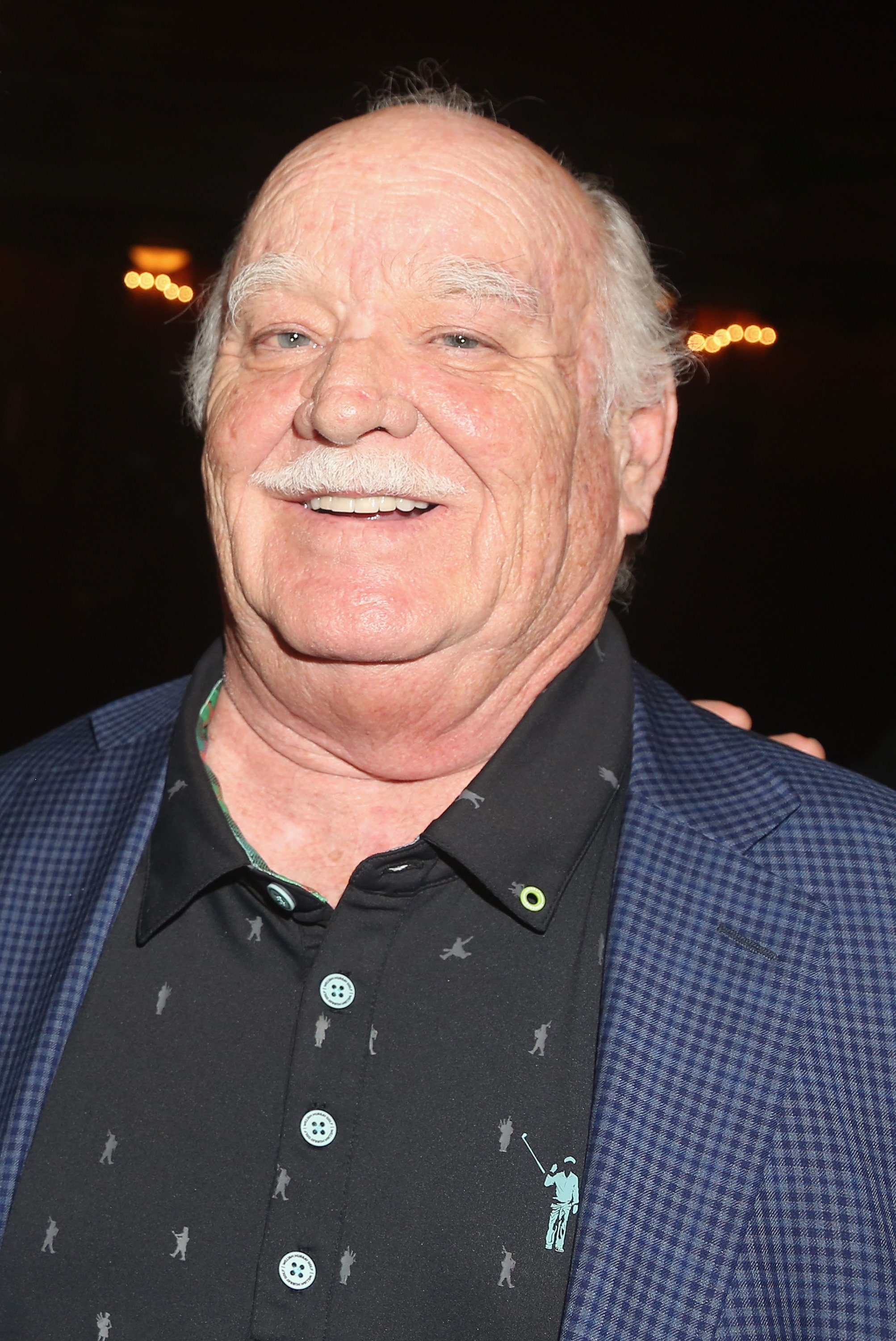 Brian Doyle-Murray poses backstage at the hit musical based on the 1993 Bill Murray film "Groundhog Day" on Broadway at The August Wilson Theatre on August 8, 2017, in New York City. | Source: Getty Images 