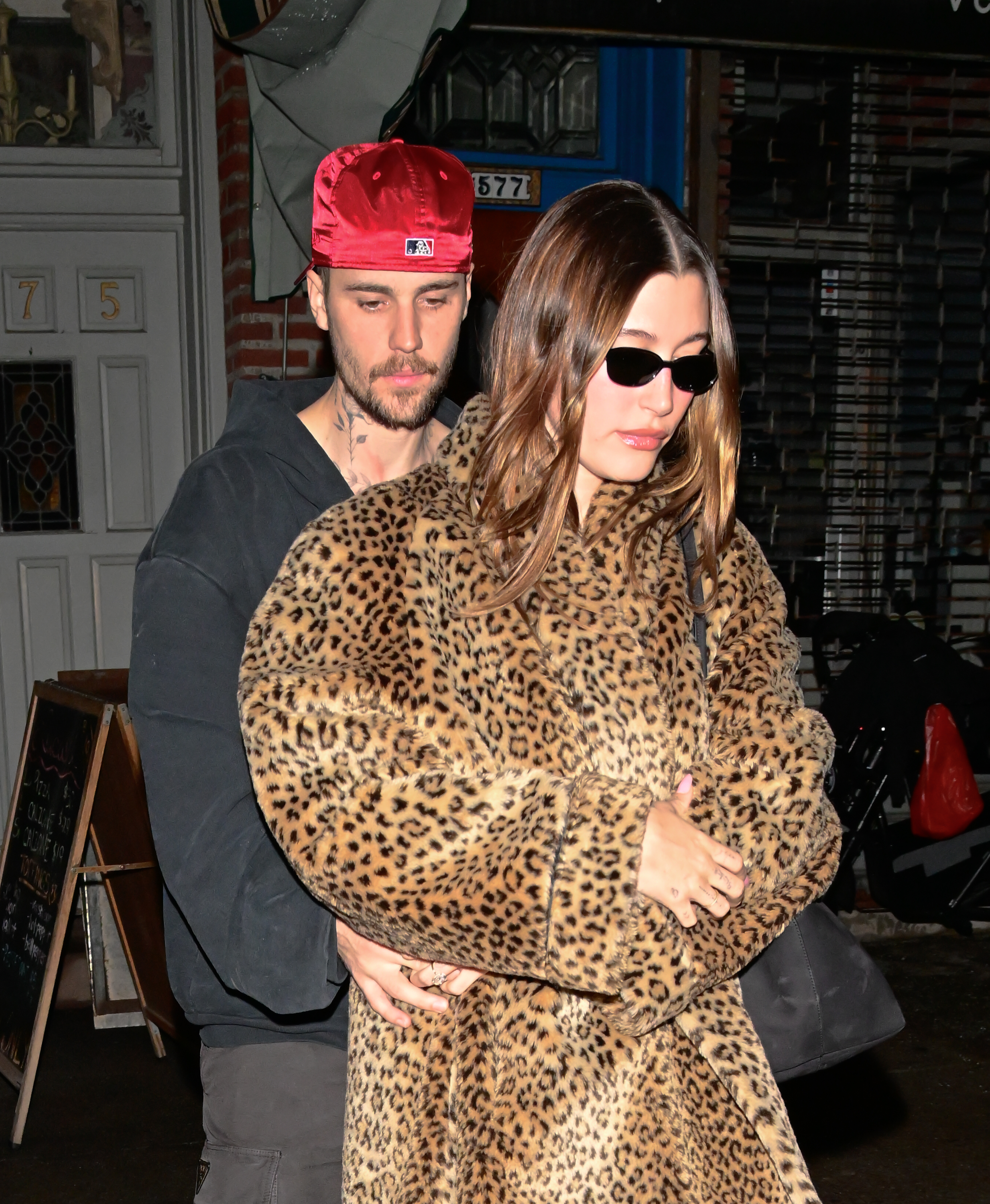 Justin Bieber and Hailey are seen leaving Lucali Pizza in Brooklyn in New York City  on February 6, 2025 | Source: Getty Images