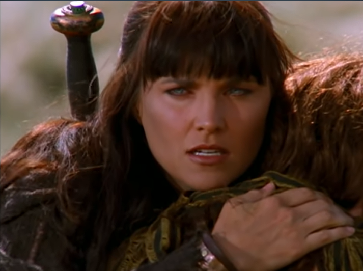 Lucy Lawless as Xena in "Xena: Warrior Princess," dated July 6, 2021 | Source: @HerculesXena