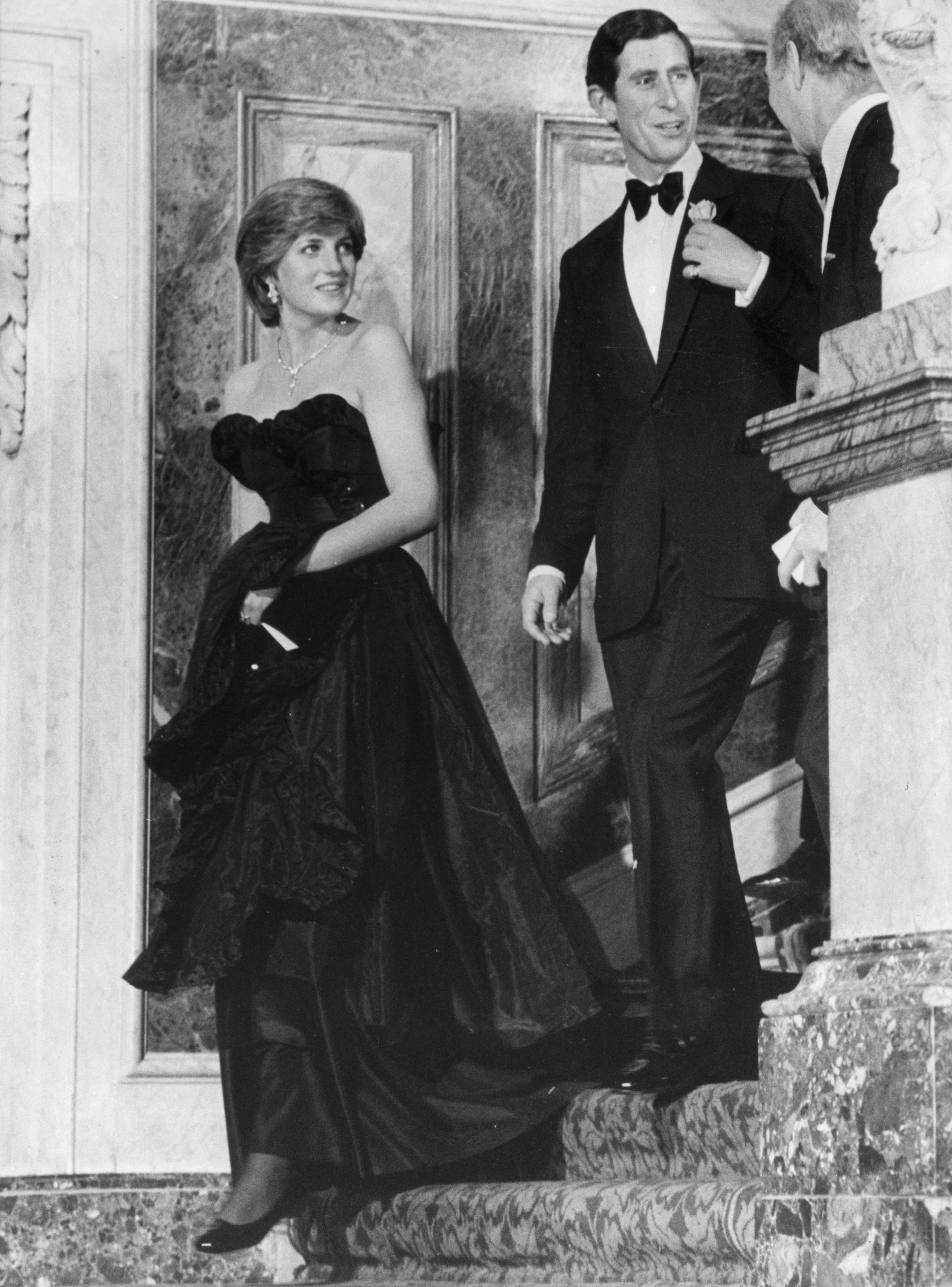 Lady Diana Spencer and Prince Charles at their first public engagement together, a recital at London's Goldsmith's Hall on March 9, 1981. | Source: Central Press/Getty Images