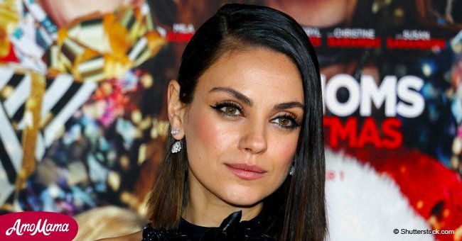 Mila Kunis appears in a glamorous gown with sweetheart neckline at film premiere