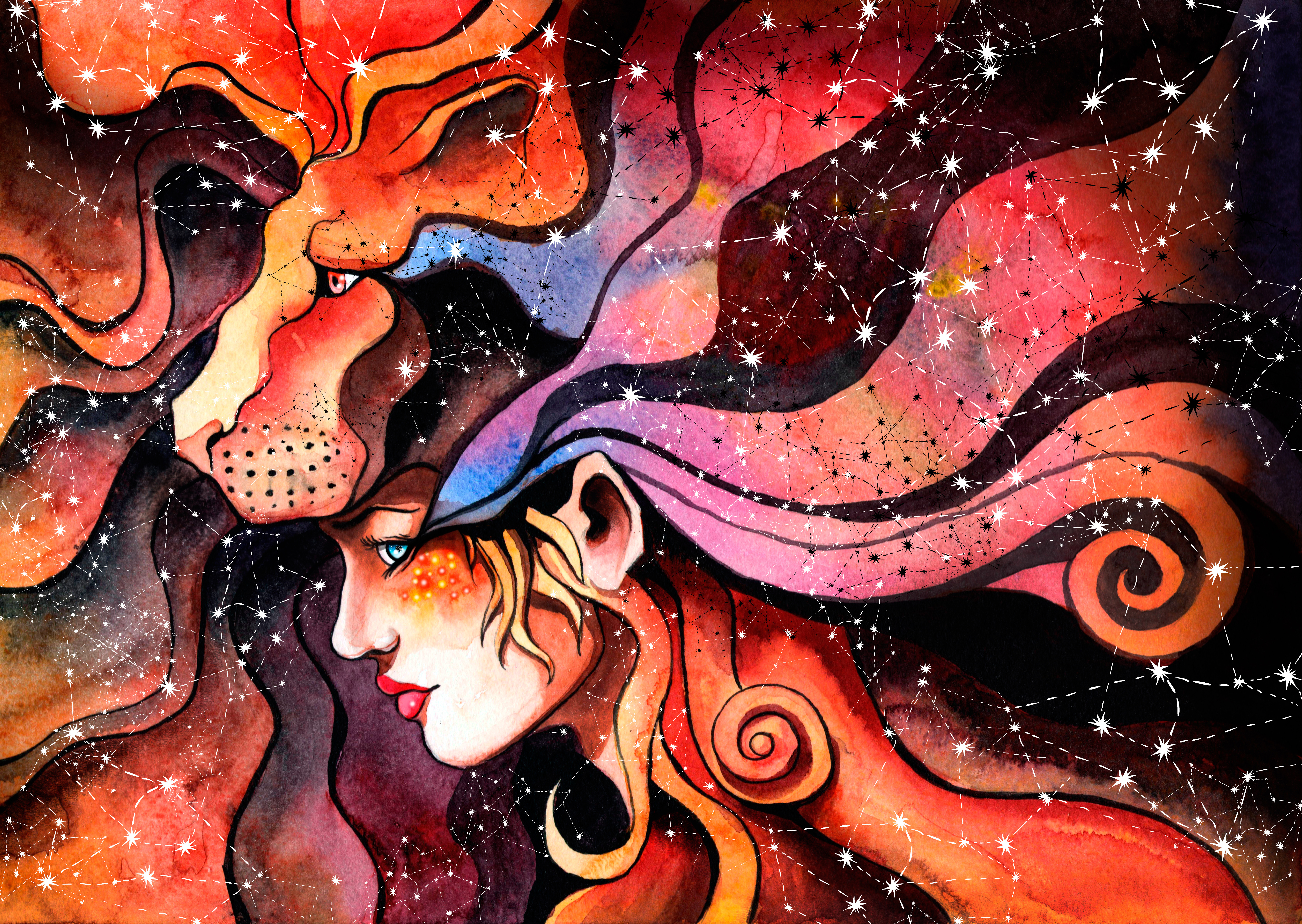 A colorful illustration representing the Leo zodiac sign | Source: Shutterstock