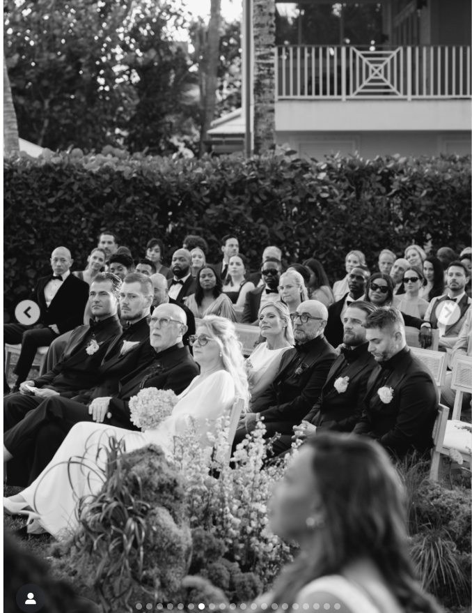 The wedding guests at Venus Williams and Andrea Preti's wedding, seen from a post dated December 24, 2025. | Source: Instagram/andreapreti88