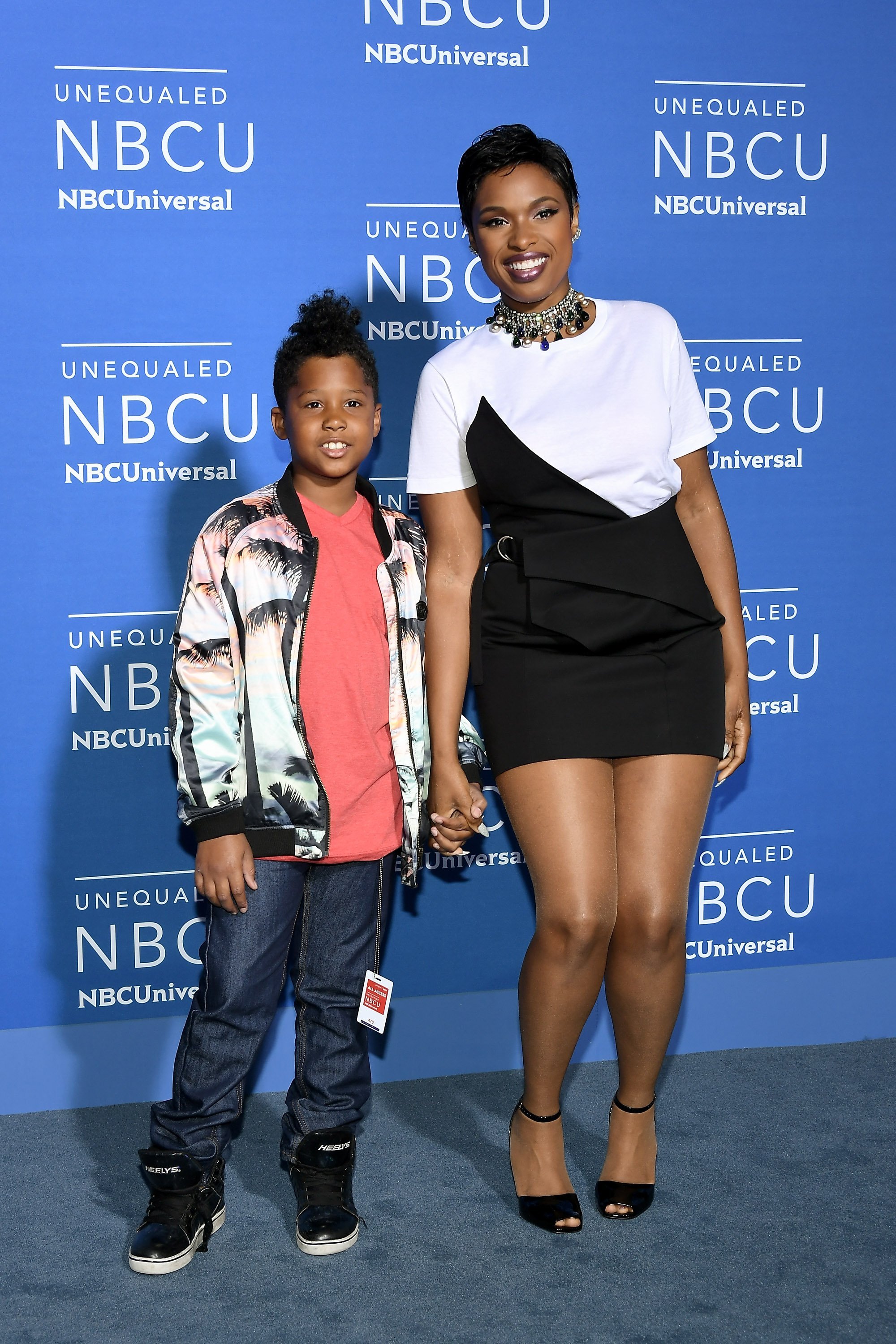 Jennifer Hudson and son, David Otunga Jr. at the 2017 NBC Universal Upfront in New York. | Photo: Getty Images