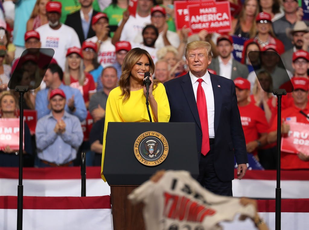 First Lady Melania and President Donald Trump at Florida rally | Photo: Getty Images