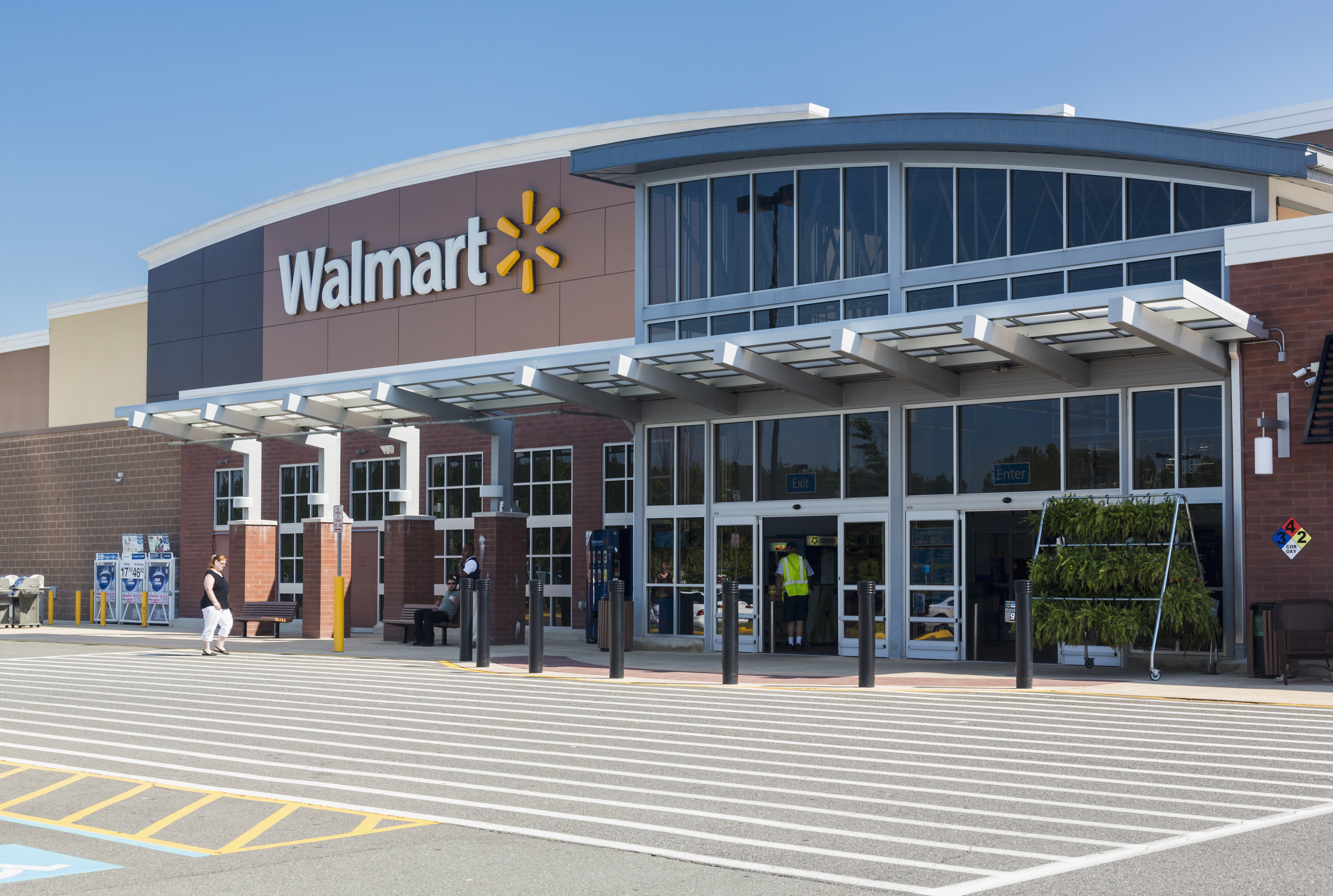 The facade of a Walmart store | Source: Getty Images