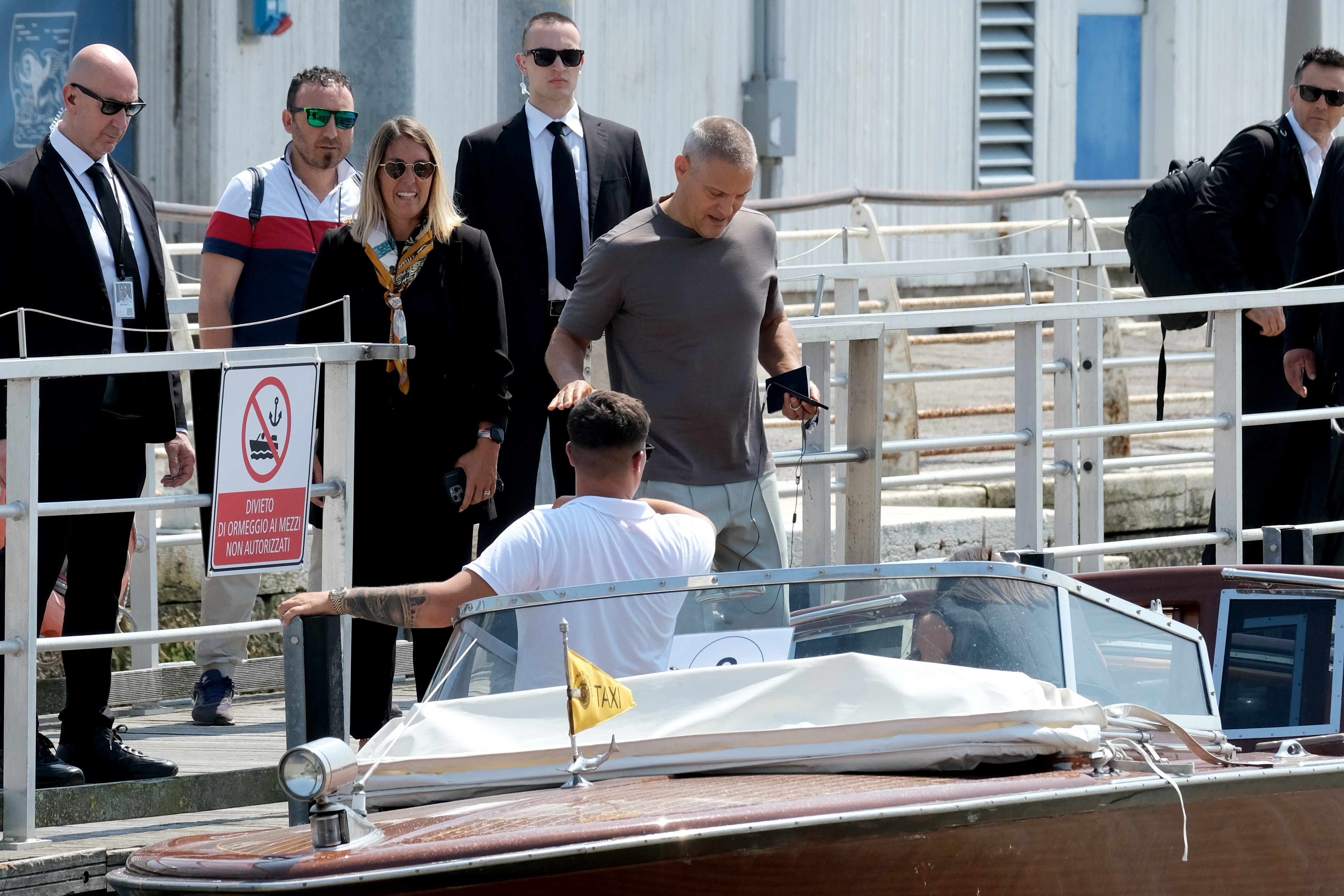 Ari Emanuel arrives at Venice Marco Polo airport ahead of the Bezos-Sanchez wedding.