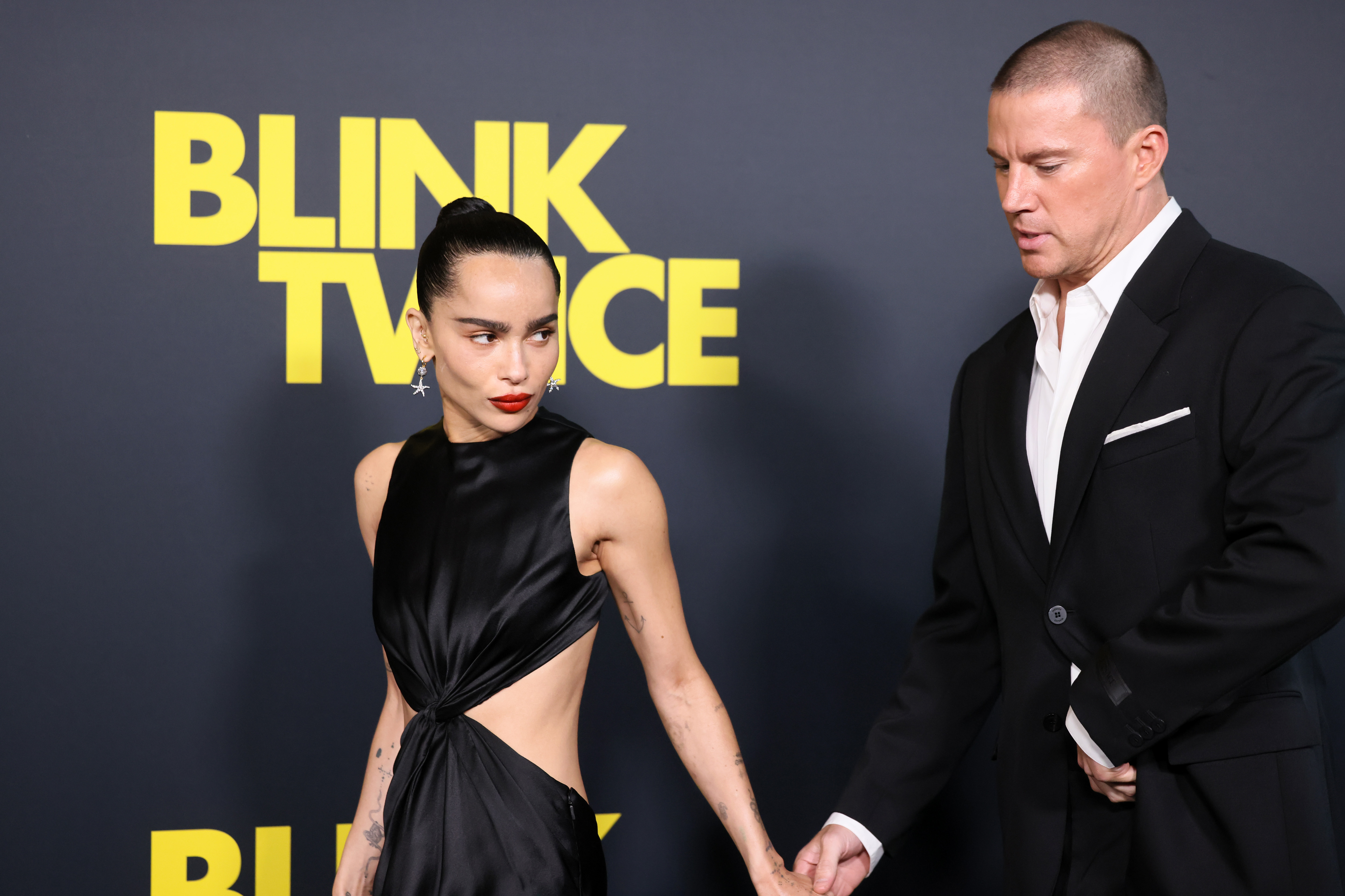 Zoë Kravitz and Channing Tatum at the Los Angeles premiere of "Blink Twice" in Los Angeles, California on August 8, 2024 | Source: Getty Images