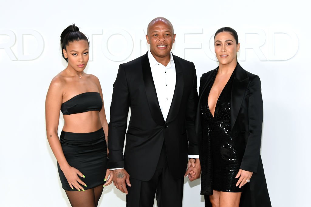 Truly Young, Dr. Dre, and Nicole Young attend the Tom Ford AW20 Show. | Source: Getty Images