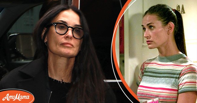 Photo of Demi Moore on May 03, 2019, in New York (left), Demi Moore on the set of "Will & Grace" (right) | Photo: Getty Images