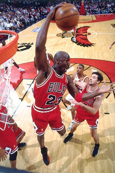 Michael Jordan on May 10, 1997 at the Omni Coliseum in Atlanta, Georgia. | Photo: Getty Images 