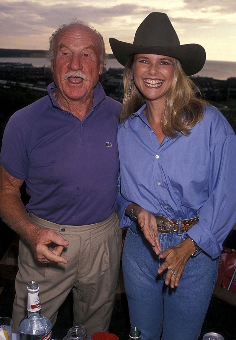 Late actor Jack Warden and model Christie Brinkley at the 1990 Scenery-Greenery Celebrity Cocktail Party to Benefit the Montauk Village Association in Long Island, New York. I Image: Getty Images.