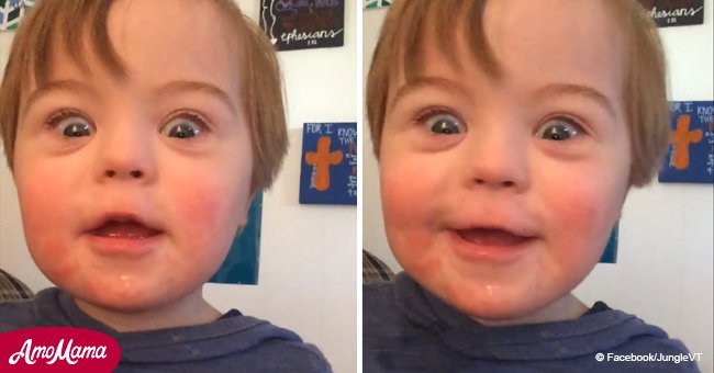 Cute toddler with Down syndrome recites his ABCs (video)