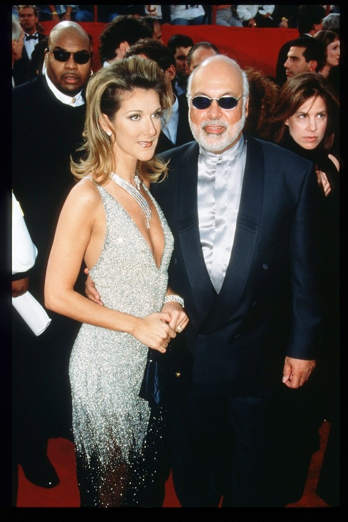 Celine Dion and her husband Rene Angelil arrive at the 69th Annual Academy Awards ceremony March 24, 1997 in Los Angeles, California. I Image: Getty Images