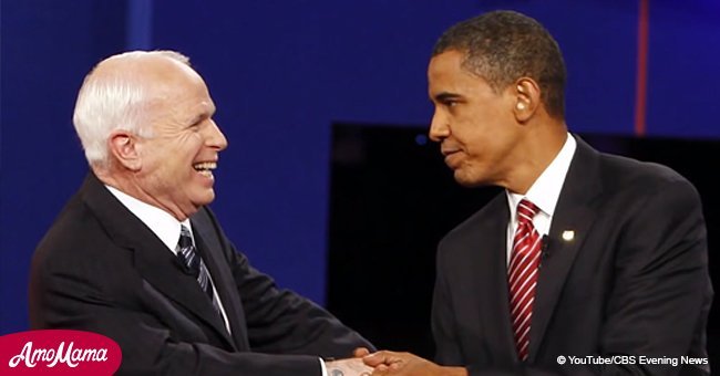 Barack Obama gives a touching farewell to John McCain at Memorial Service