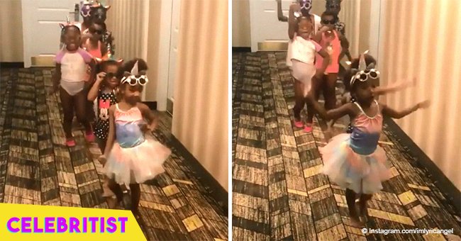 Video of little girls' swim strut becomes new viral sensation