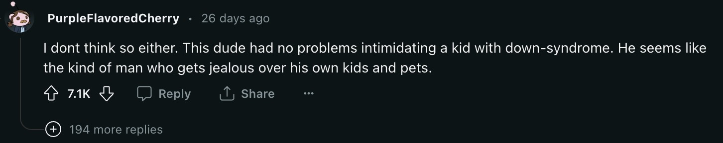 Screenshot of a comment on Reddit | Source: Reddit/BestofRedditorUpdates