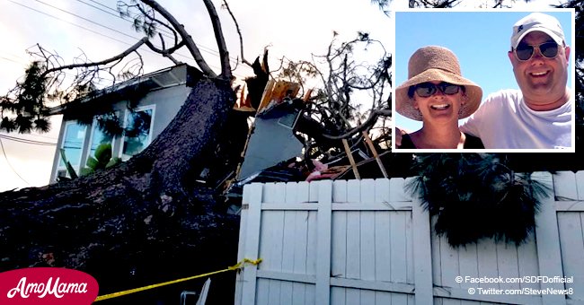 ND couple killed while sleeping after tree dropped onto their rental house in San Diego