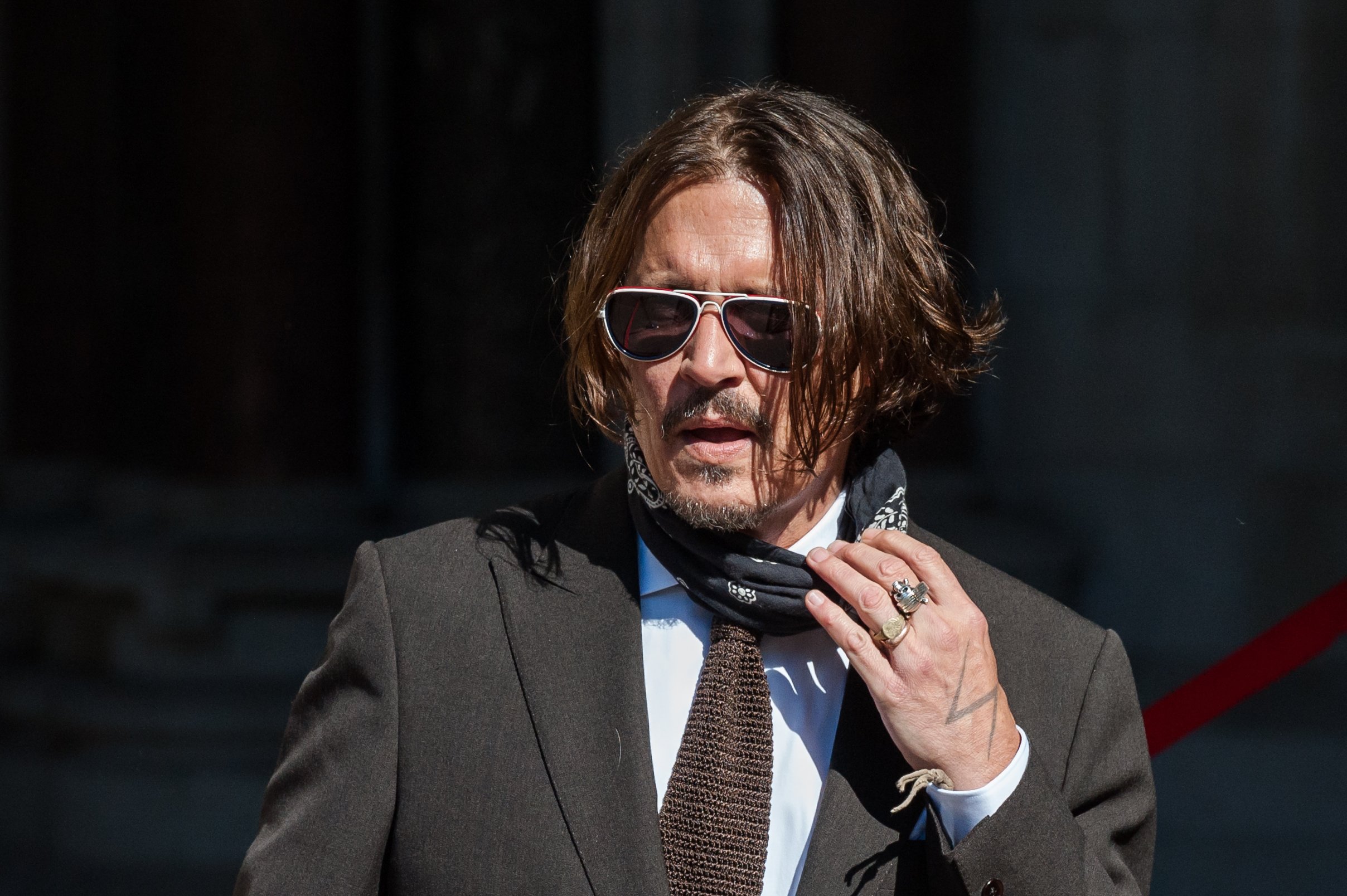 Johnny Depp at the Royal Courts of Justice during his libel case against The Sun newspaper on July 10, 2020, in London, England. | Source: Getty Images