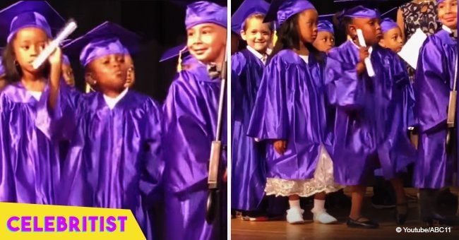 5-year-old steals the show with her dance moves at her Pre-K graduation