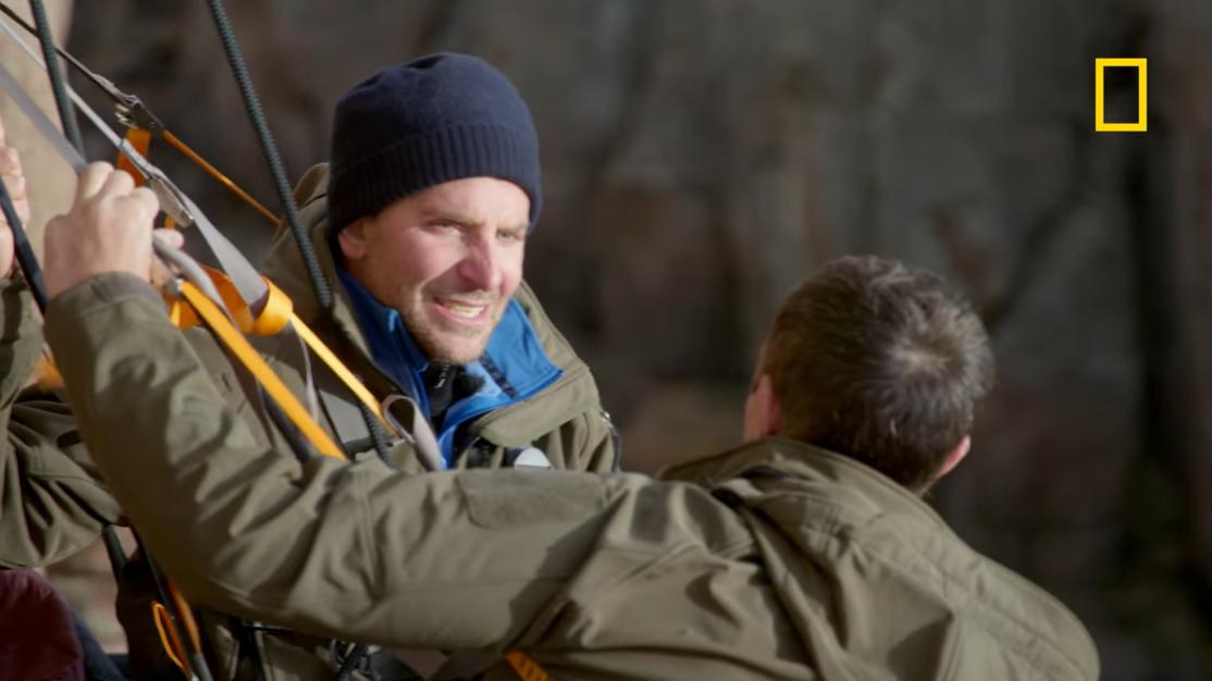 Bradley Cooper shares his thoughts about being a dad to his daughter Lea in "Running Wild With Bear Grylls: The Challenge" on National Geographic. | Source: YouTube/NatGeo