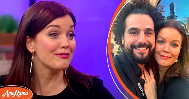 Actress Bellamy Young pictured during a 2020 interview on "The Rachael Ray Show" [left] Young and her boyfriend, Pedro Segundo, posed together on Instagram, 2021 [Right] | Photo: YouTube/Rachael Ray Show & Instagram/bellamyyoung