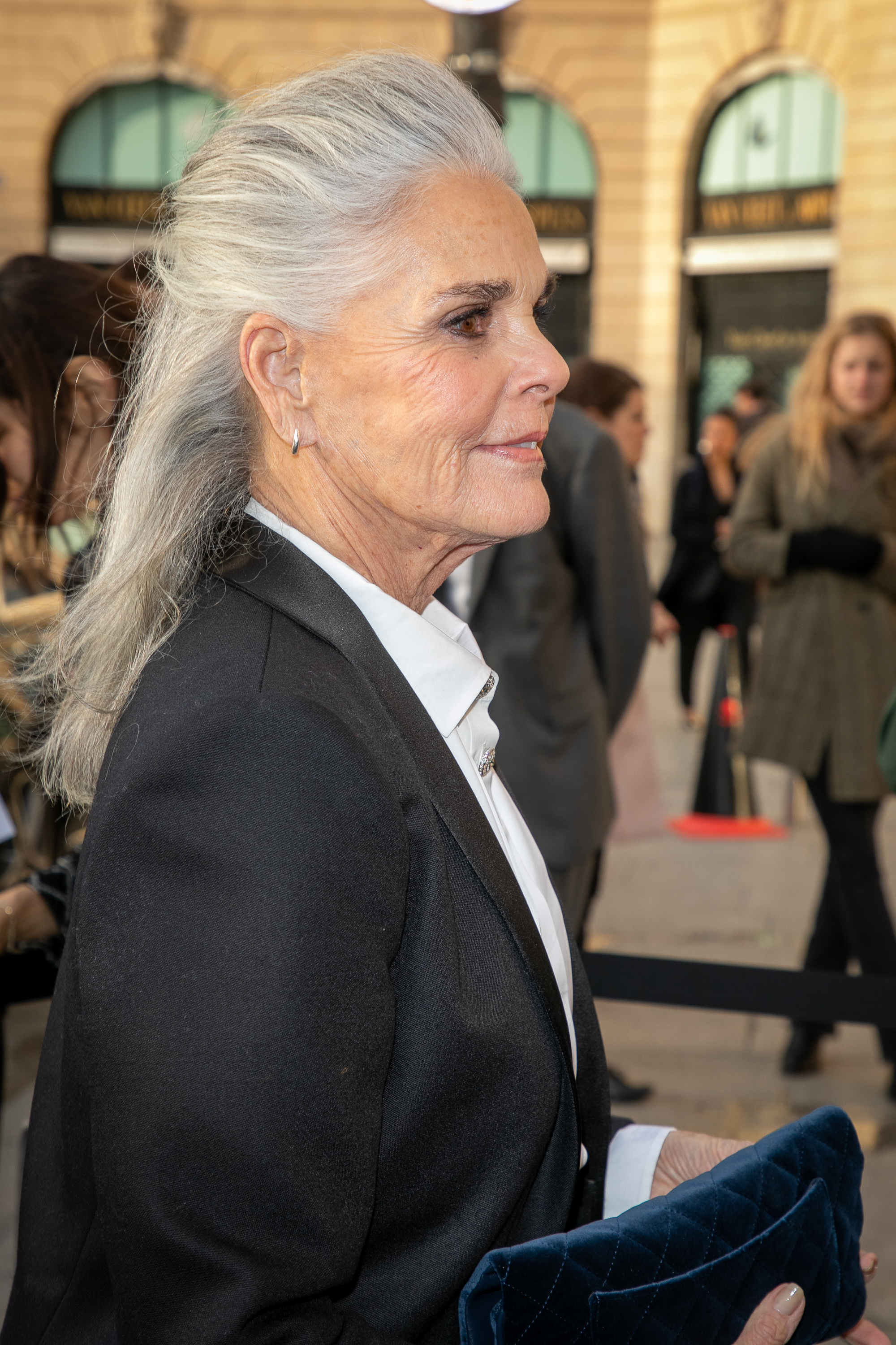 Ali MacGraw at the CHANEL J12 cocktail on Place Vendome on May 02, 2019 in Paris, France | Source: Getty Images
