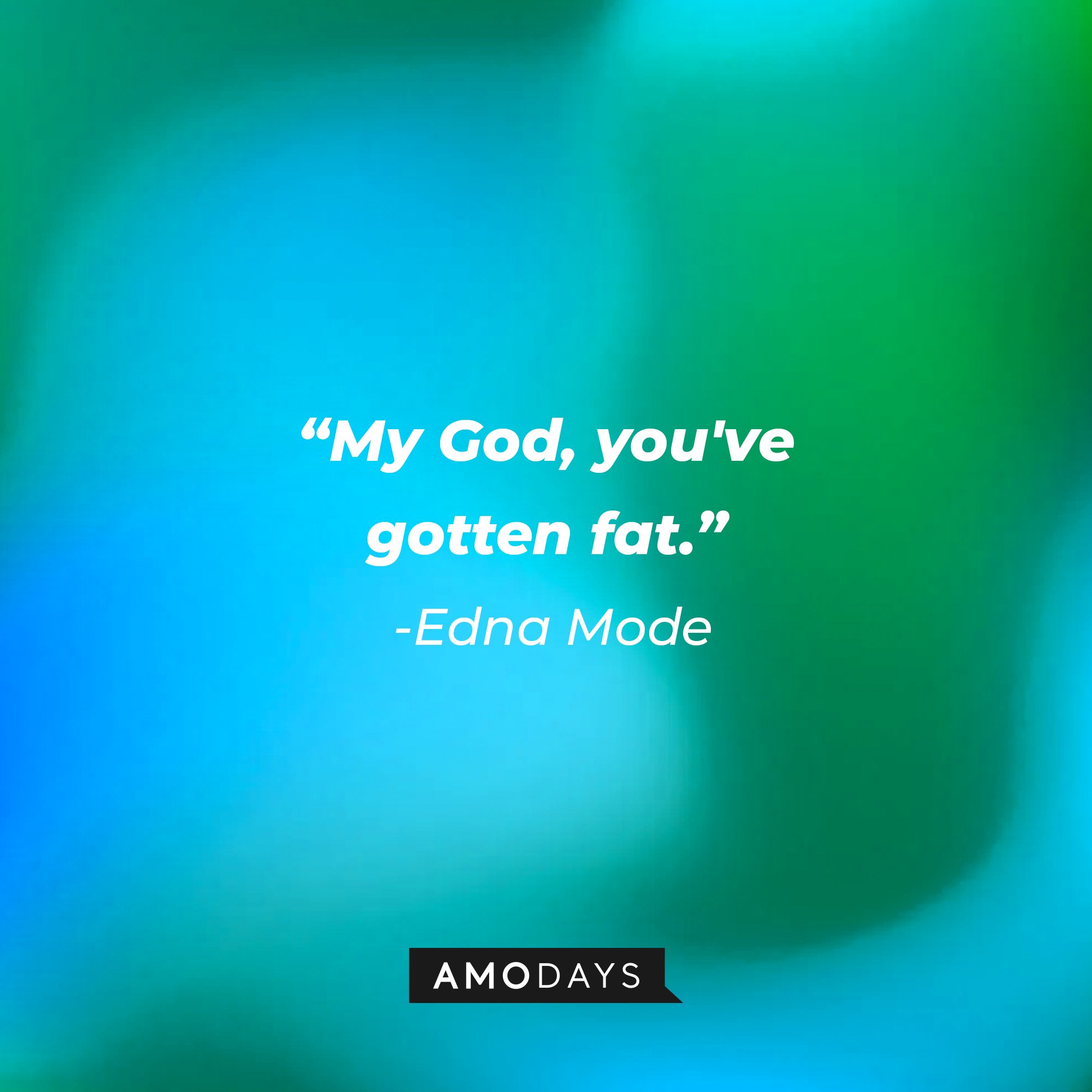 Edna Mode’s quote: "My God, you've gotten fat." | Image: AmoDays