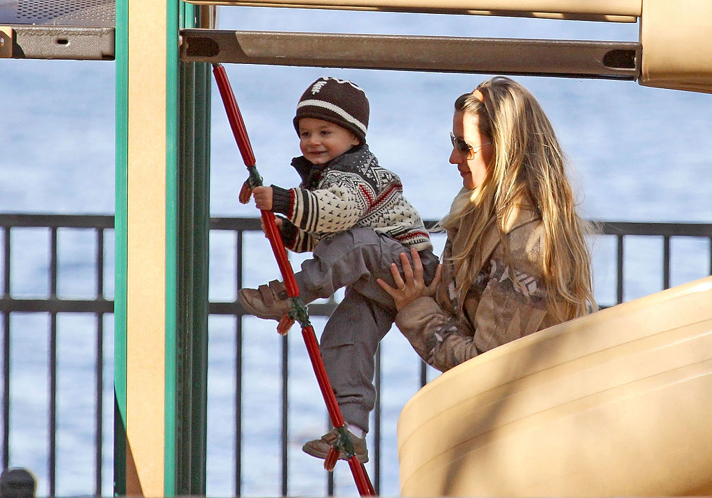 Giselle Bundchen with son Benjamin Rein Brady are seen on January 02, 2012 in Boston, Massachusetts. (Photo by Stickman/Bauer-Griffin/GC Images)