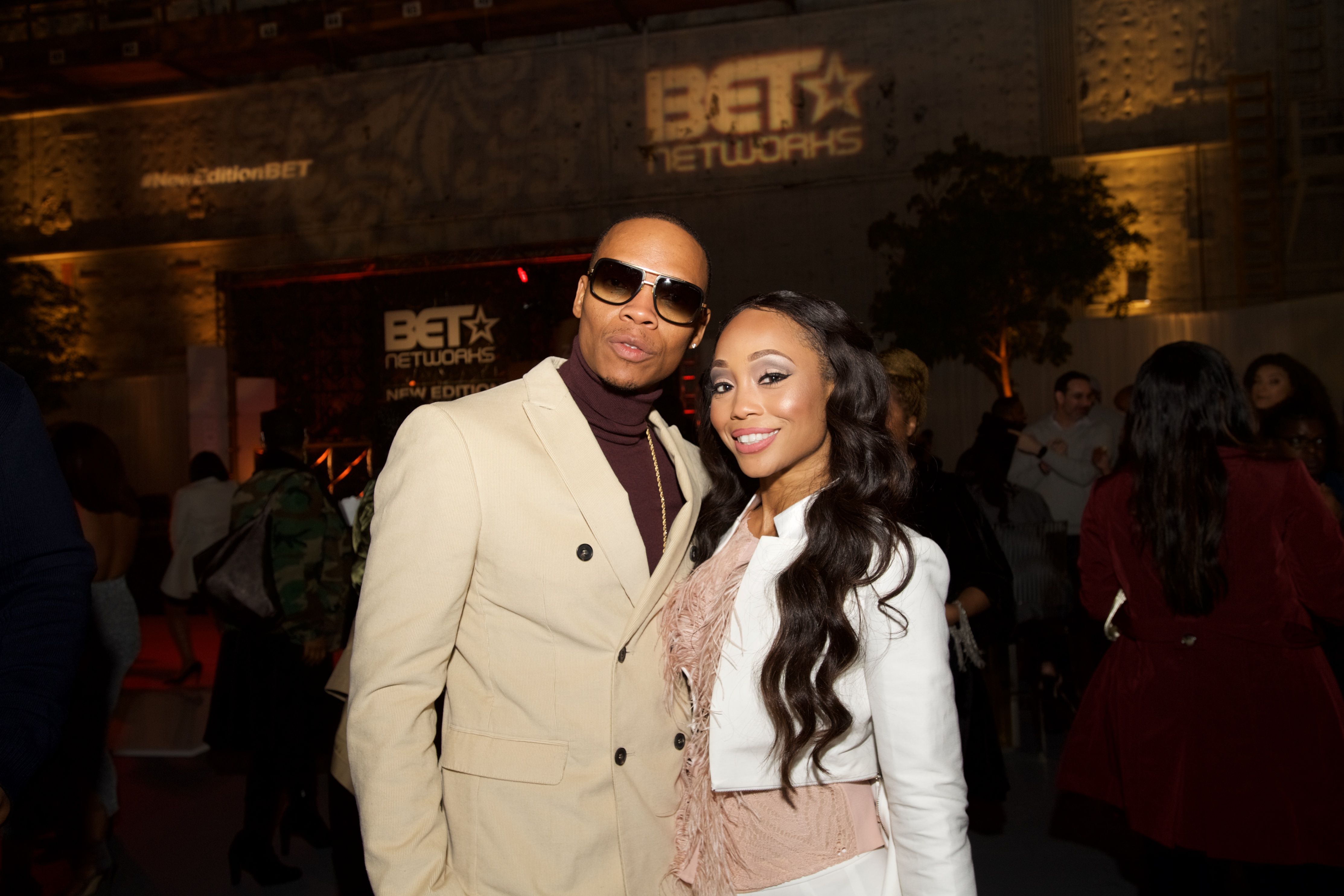 Shamari DeVoe and husband Ronnie DeVoe at BET's "The New Edition Story" Premiere on January 23, 2017 in L.A. | Photo: Getty Images