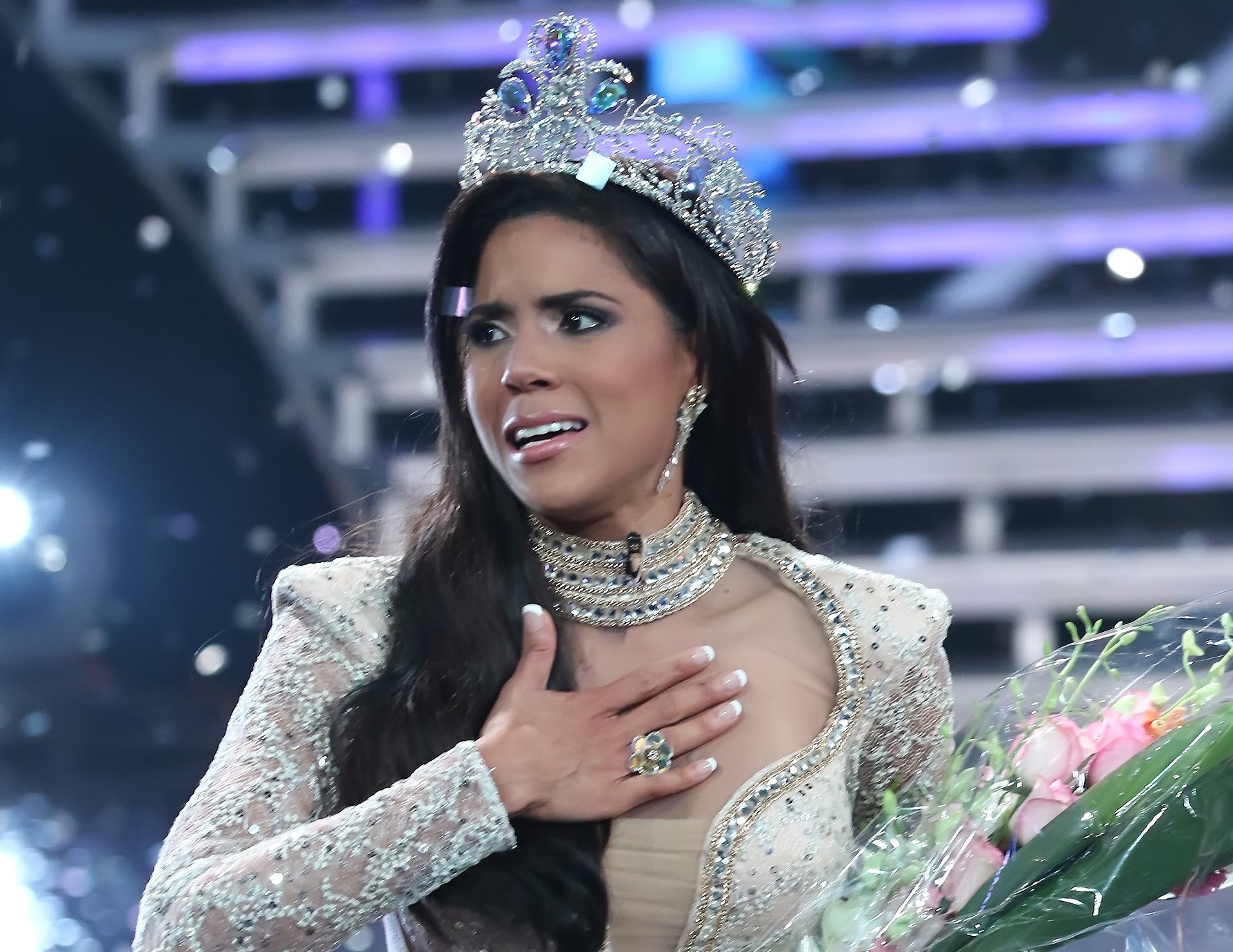 Francisca Lachapel resultó ganadora de Nuestra Belleza Latina, el 12 de abril de 2015 en Miami, Florida. | Foto: Getty Images