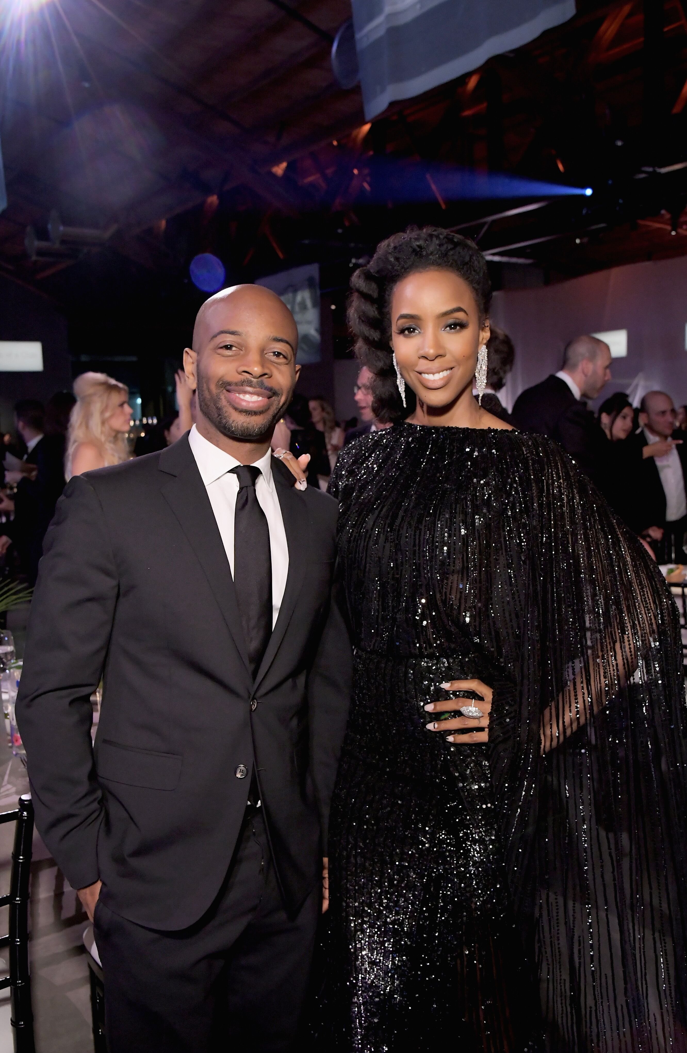 Tim Witherspoon & Kelly Rowland at the Baby2Baby Gala. | Source: Getty Images
