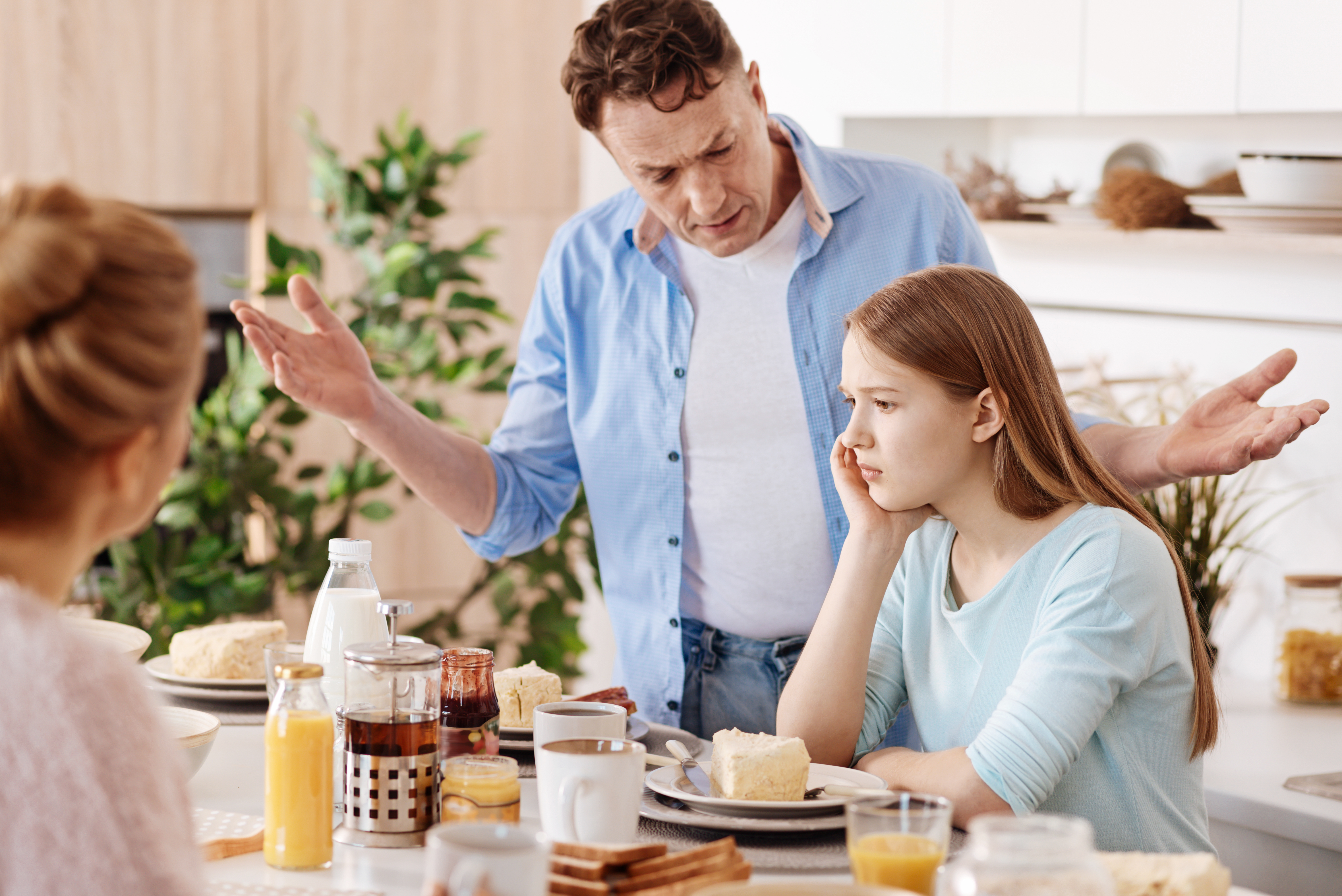 The dad has constantly tried to fix his daughter's behavior. | Source: Shutterstock
