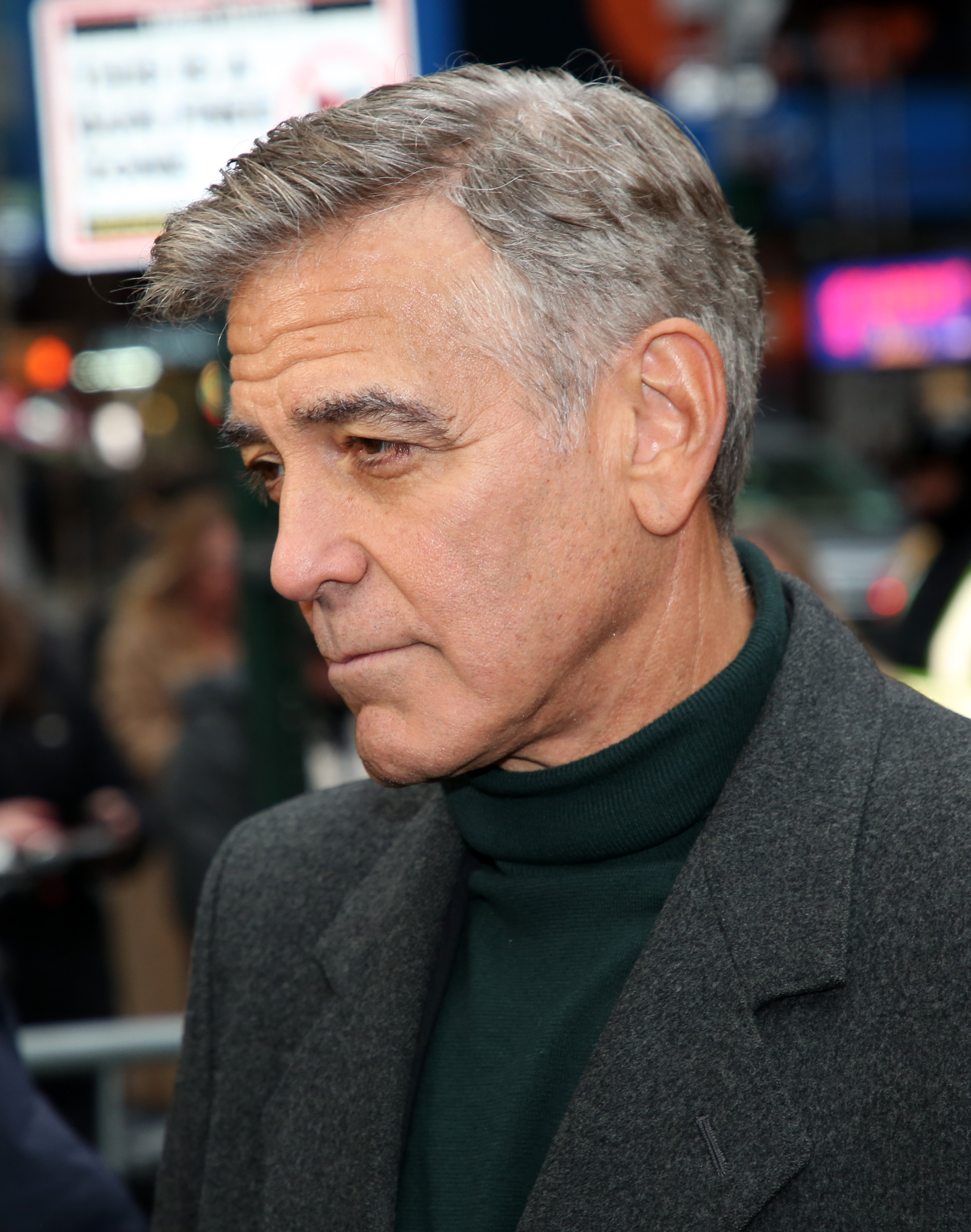 George Clooney during a press event announcing the cast of the play based on the 2005 film "Good Night, And Good Luck" on Broadway at The Wintergarden Theatre on February 6, 2025, in New York City | Source: Getty Images