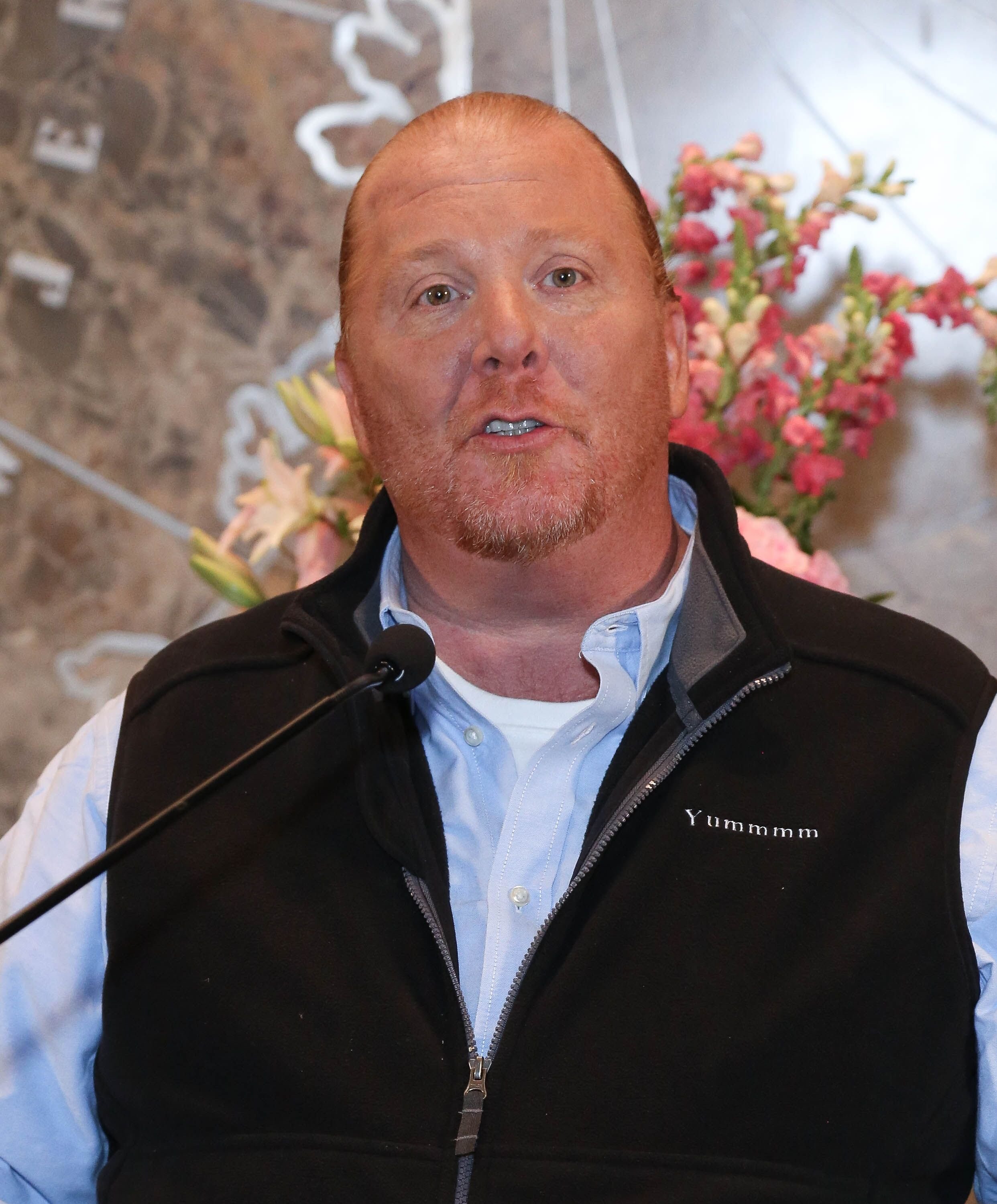 Mario Batali lights the Empire State Building orange. | Source: Getty Images