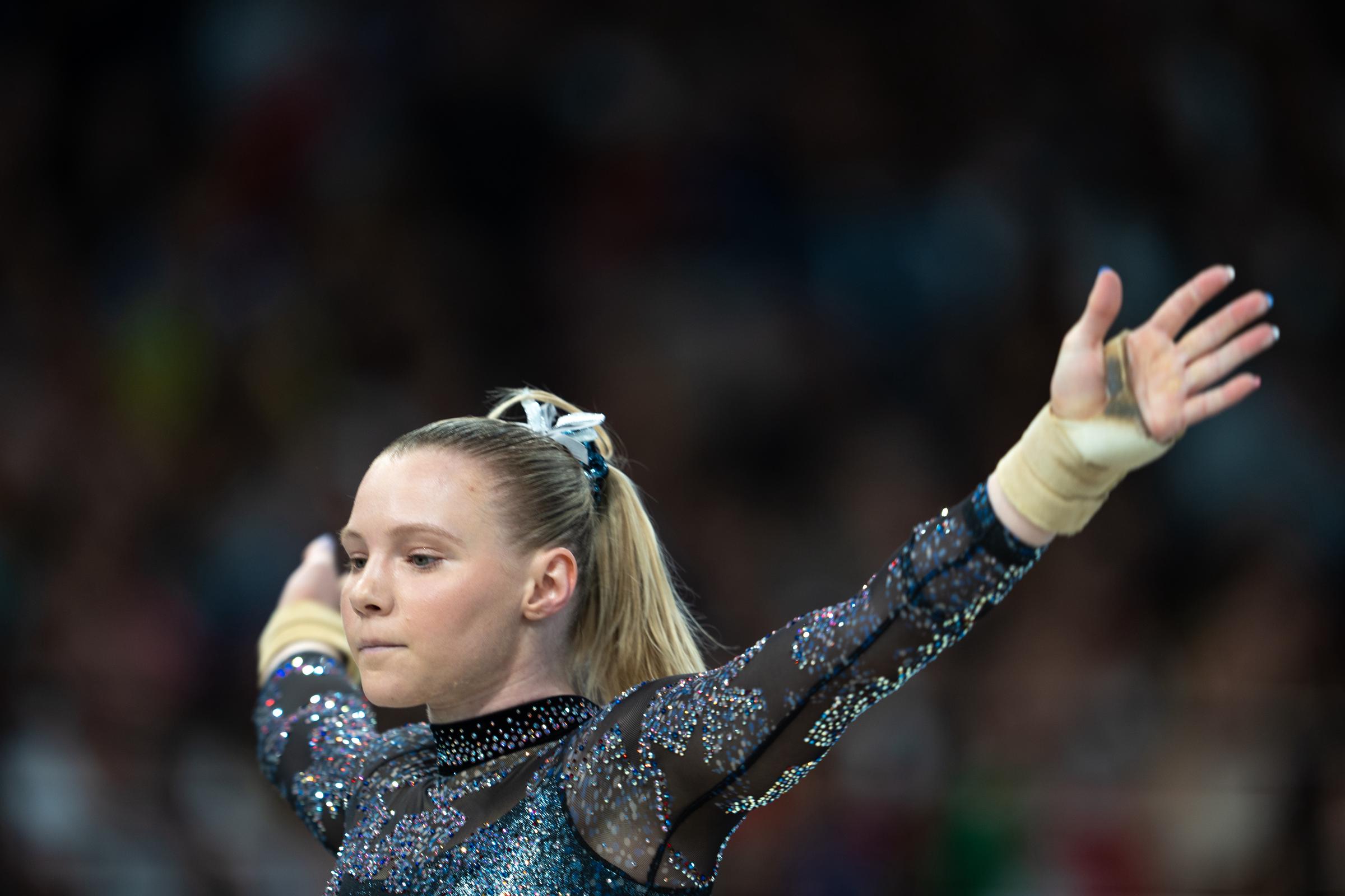 Jade Carey during day two of the Paris Olympic Games in Paris, France on July 28, 2024 | Source: Getty Images