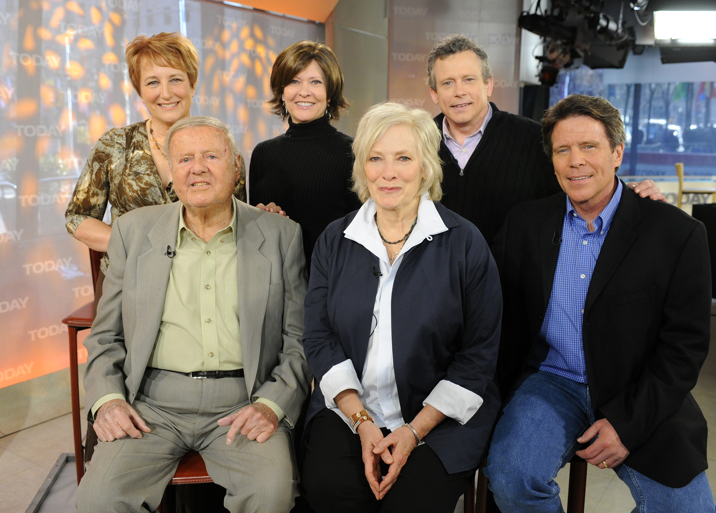Laurie Walters, Dick Van Patten, Connie Needham, Betty Buckley, Willie Ames and Grant Goodeve appear on NBC News' "Today" show on March 1, 2010. | Source: Getty Images