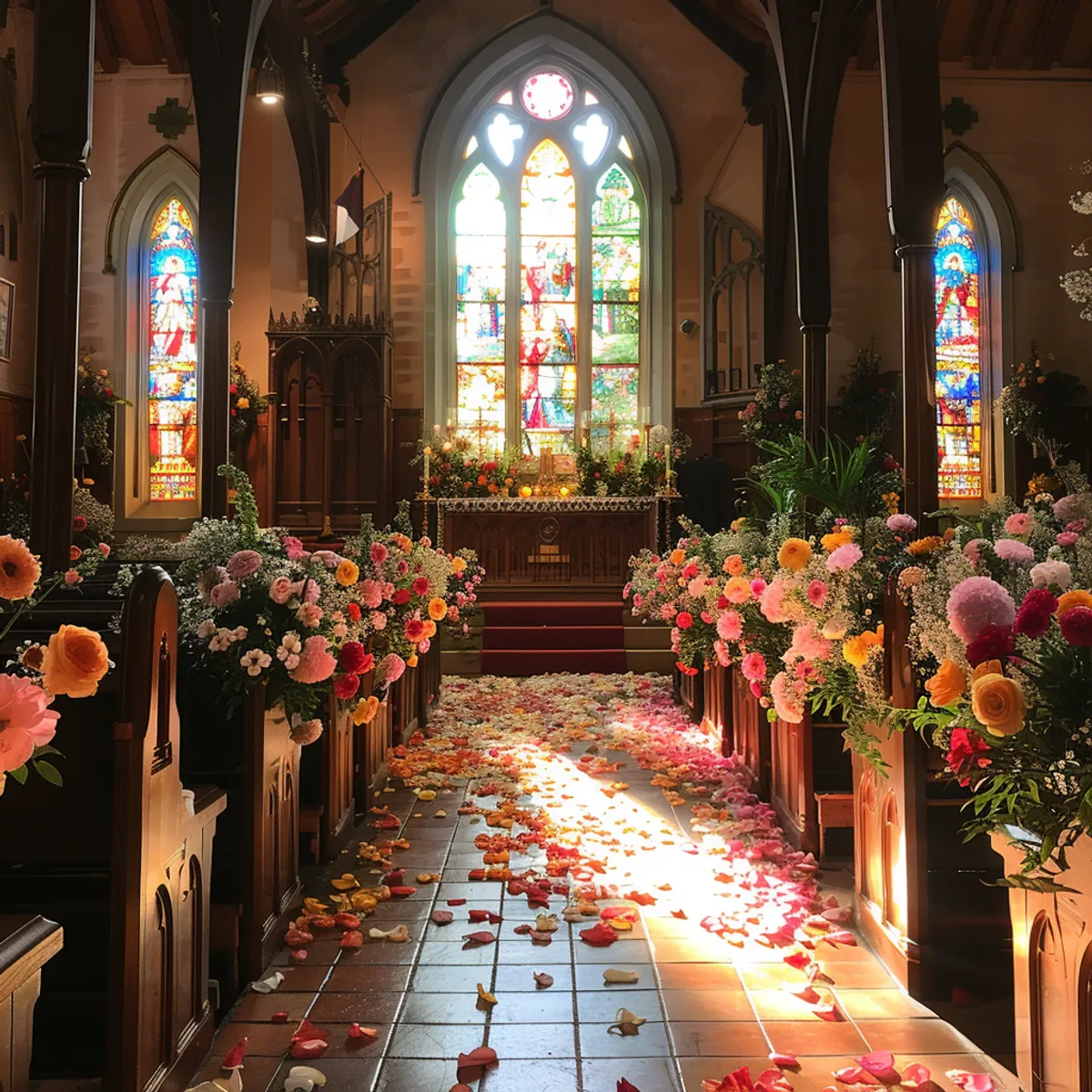 A church ready for a wedding | Source: Midjourney