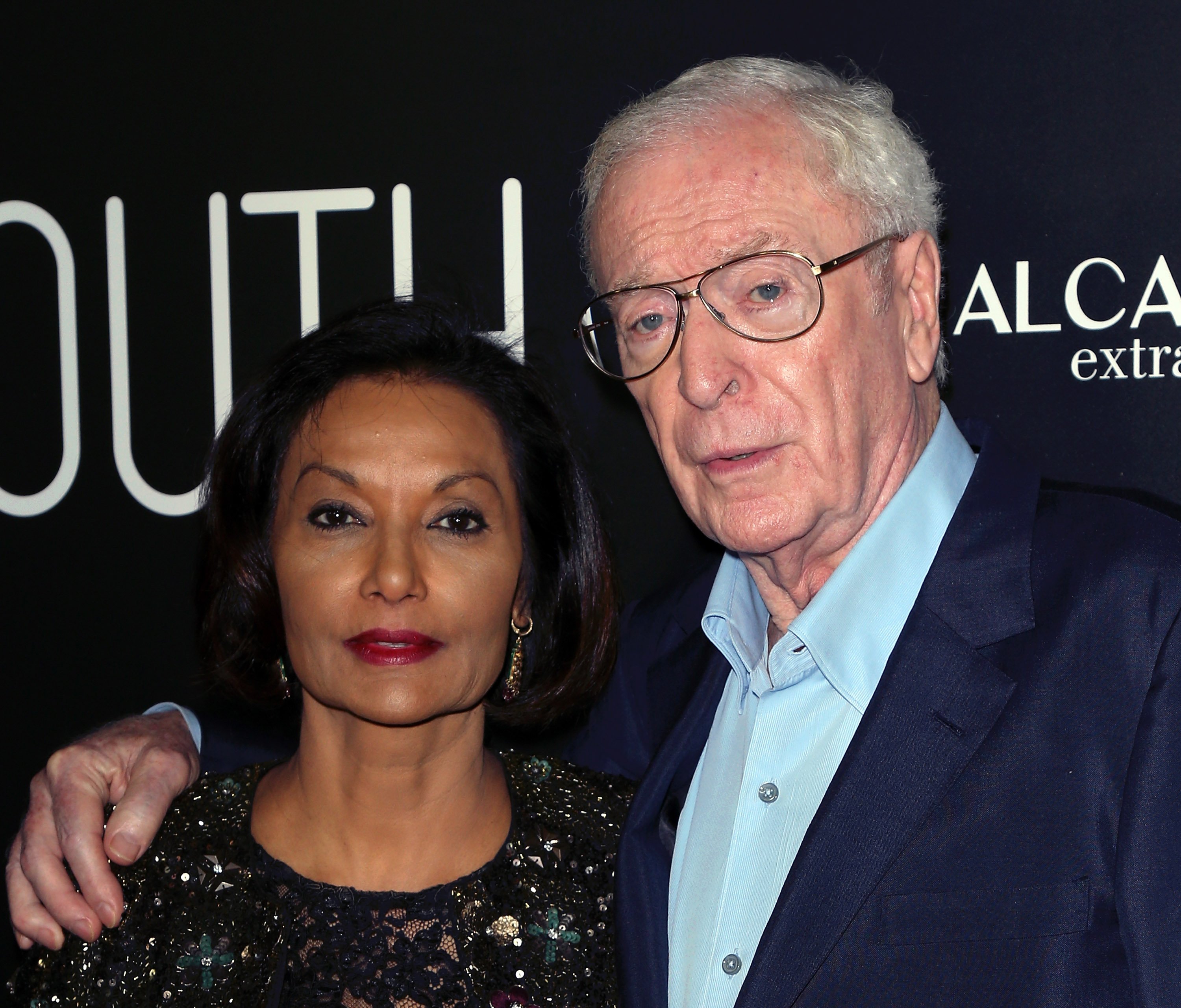 Sir Michael Caine and Shakira Caine at the "Youth" premiere at the DGA Theater in Los Angeles, California, on November 17, 2015. | Source: Getty Images