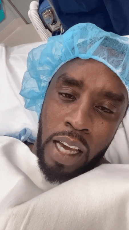 Diddy on the hospital bed, before undergoing surgery. | Photo: Instagram/@diddy
